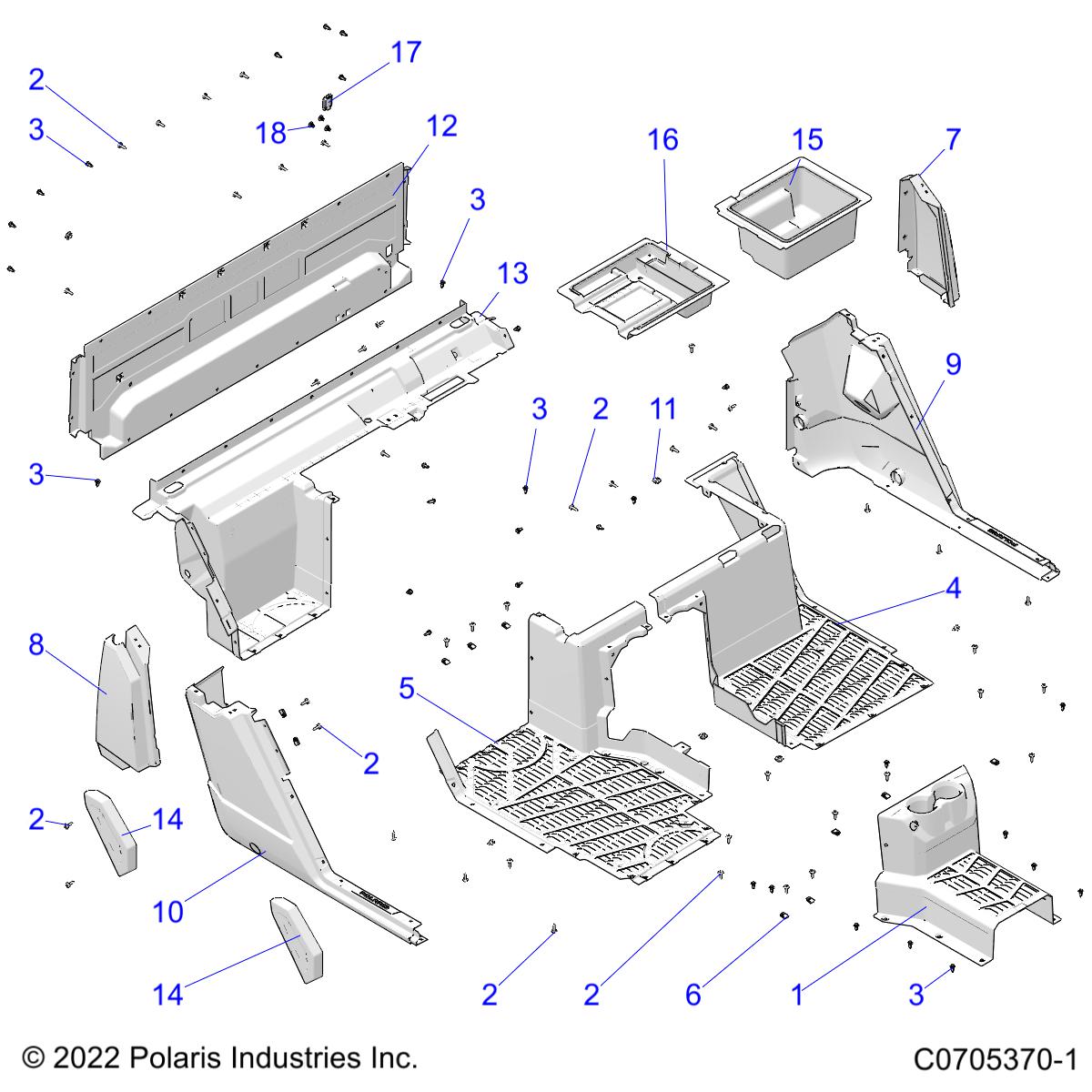 Foto diagrama Polaris que contem a peça 5454375-070