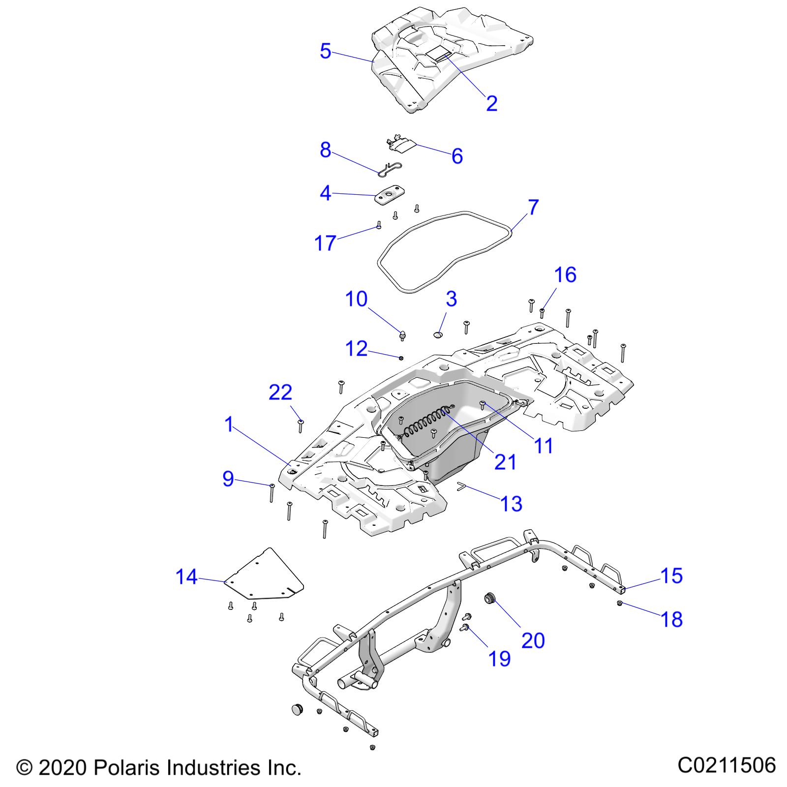 Foto diagrama Polaris que contem a peça 7081466