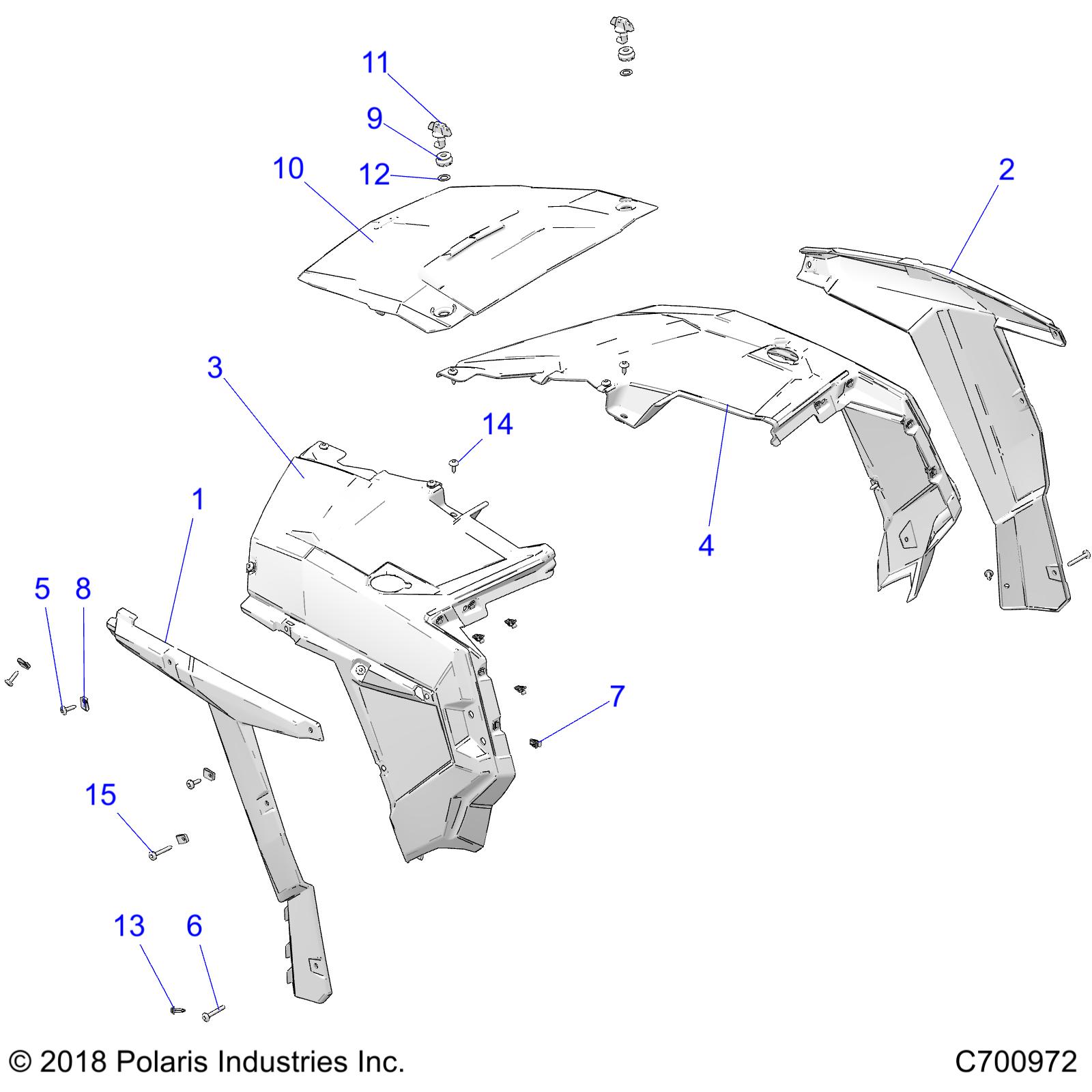 Foto diagrama Polaris que contem a peça 5450718-666