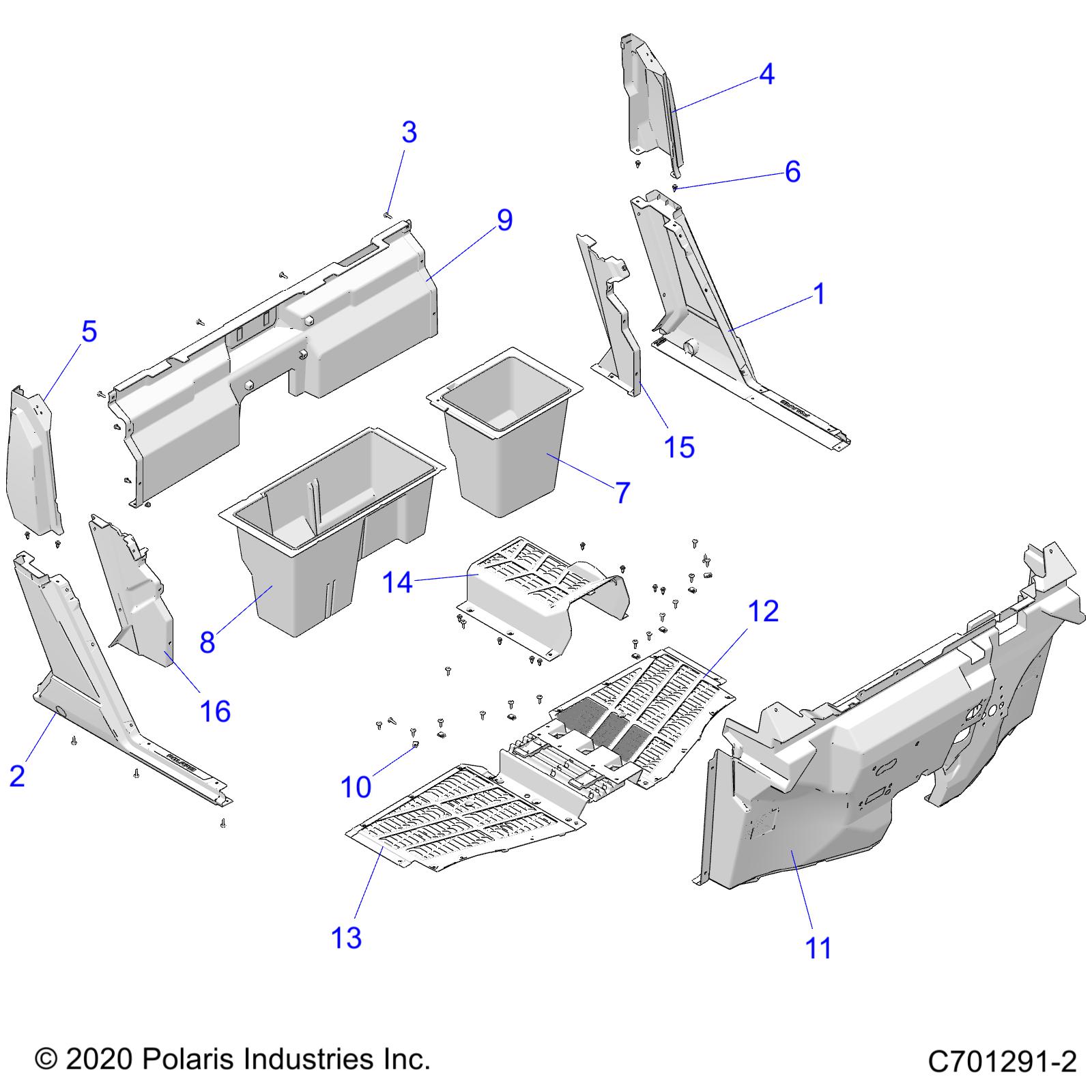 Part Number : 5455134-070 FLOOR RH BLK