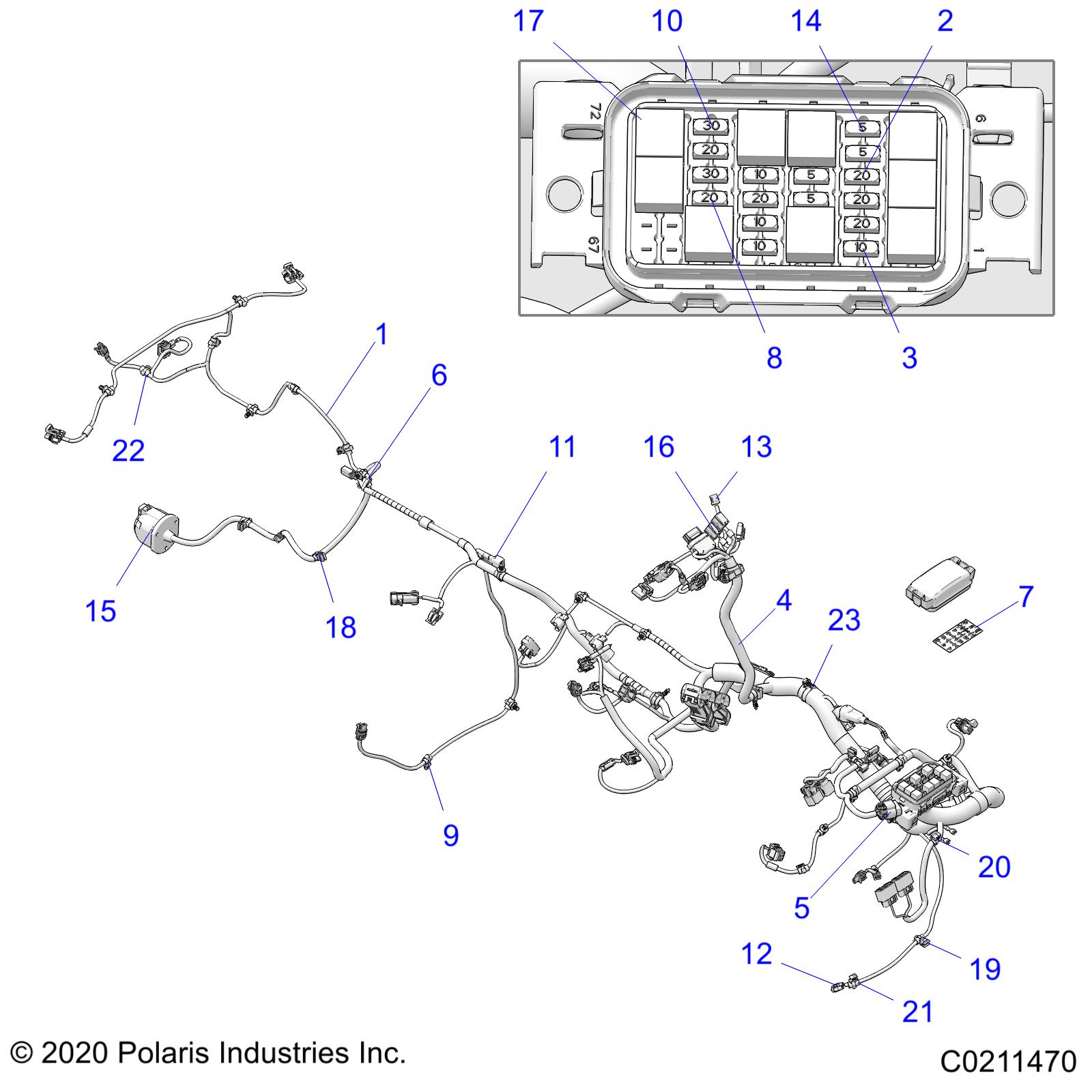 Foto diagrama Polaris que contem a peça 2415117