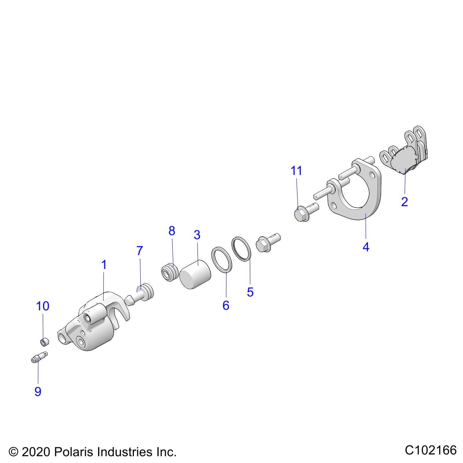 Part Number : 1911151 BRAKE CALIPER ASSEMBLY  FRONT