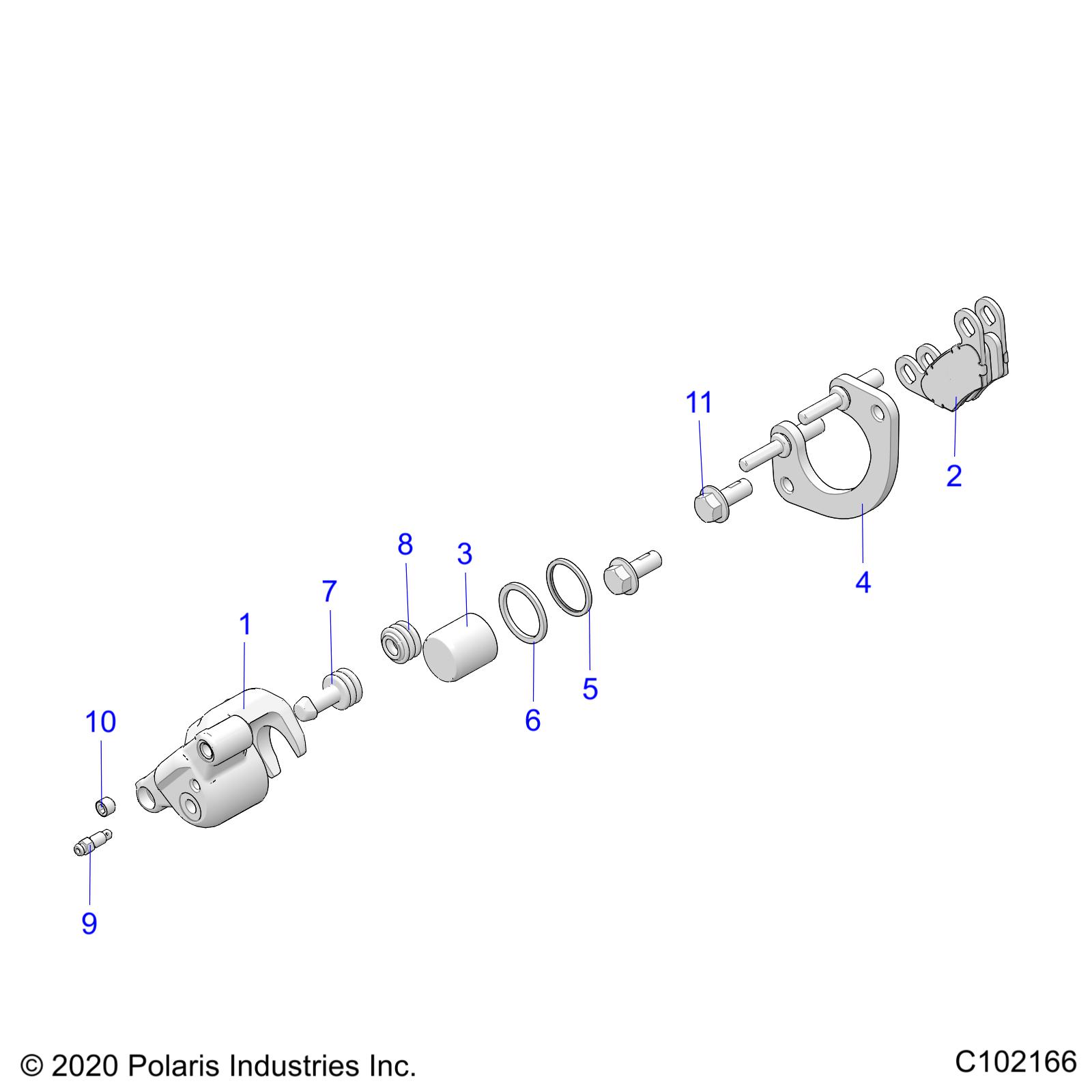 Foto diagrama Polaris que contem a peça 7518863