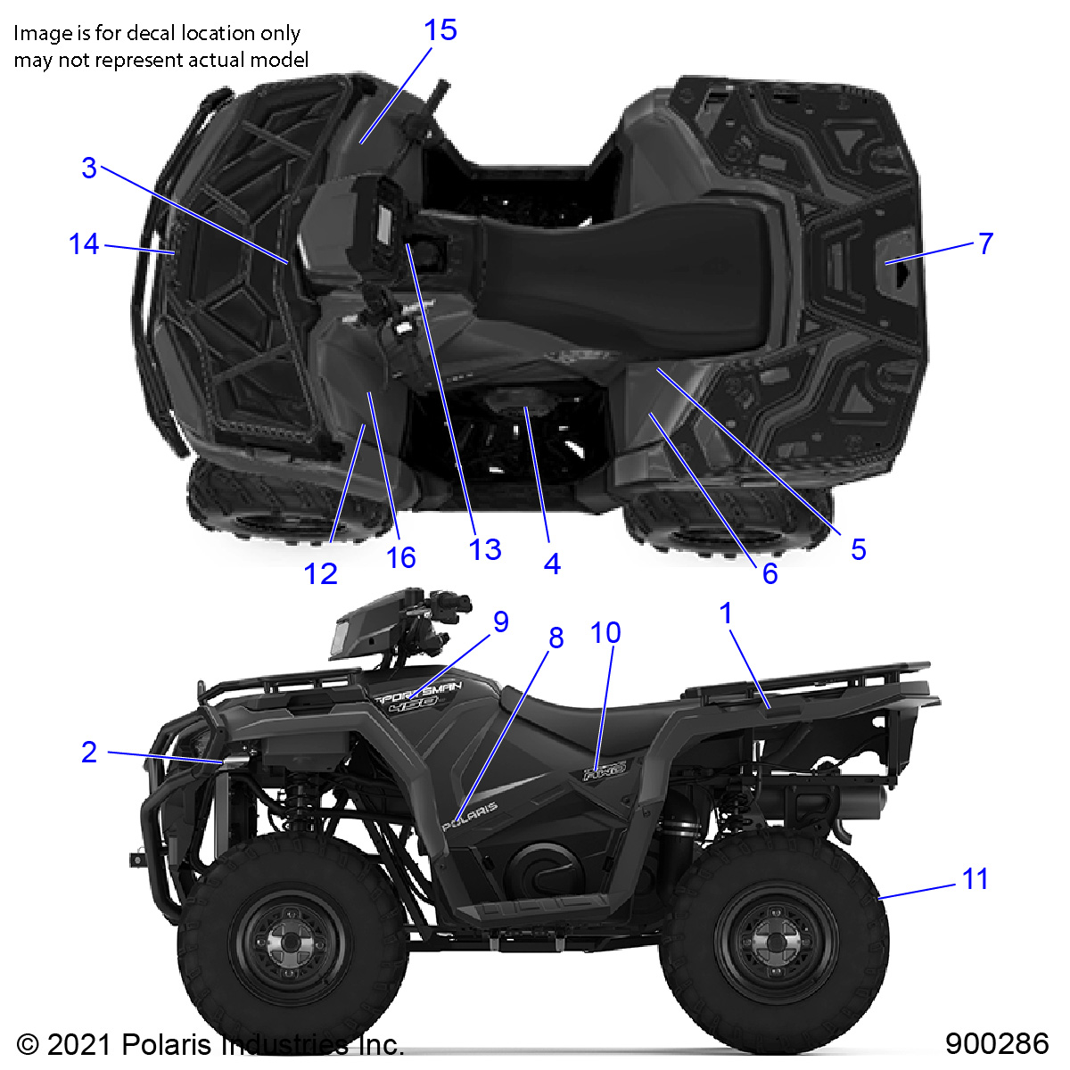 Part Number : 7193617 DECAL-SIDE SPMN 450 RH