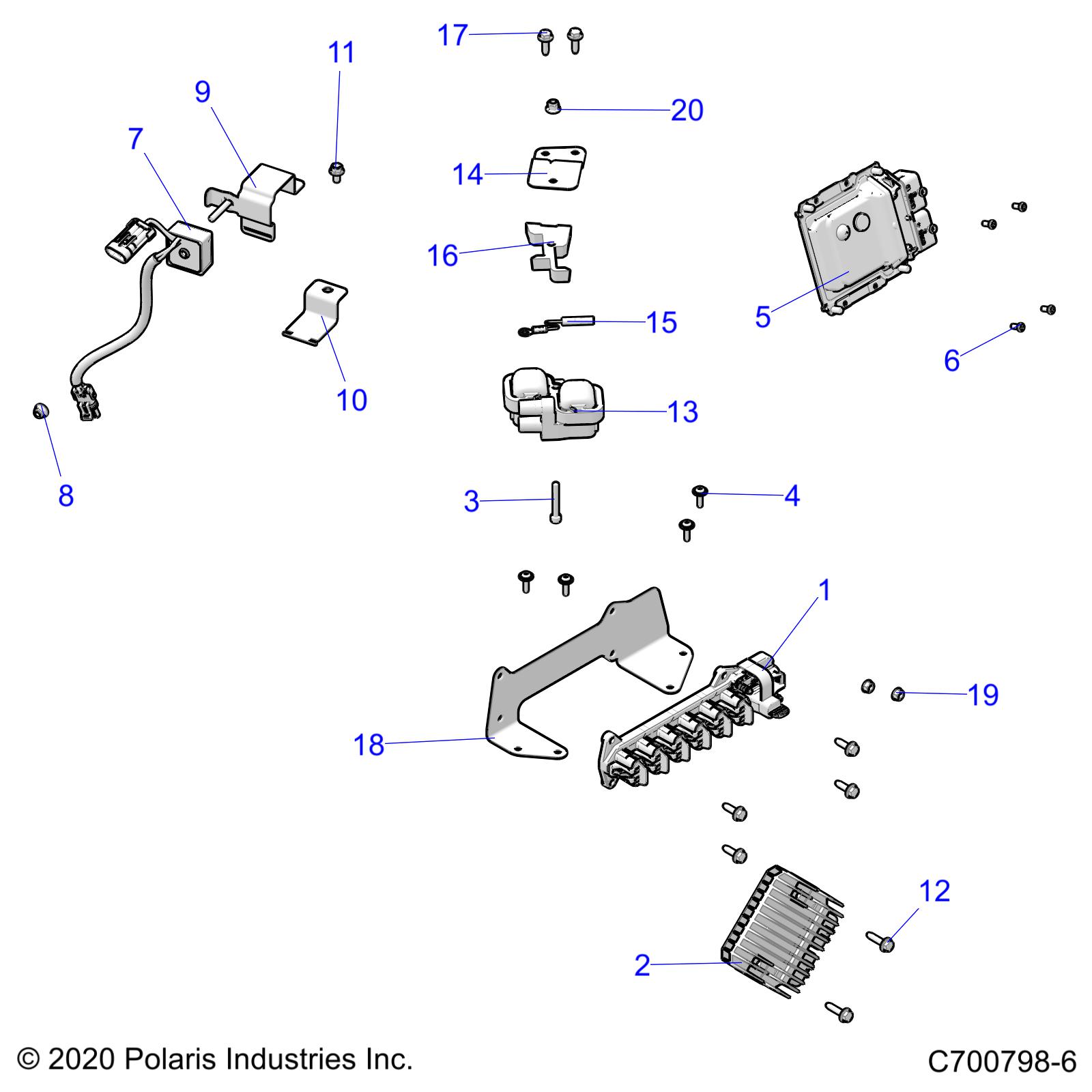 Foto diagrama Polaris que contem a peça 5267577-458
