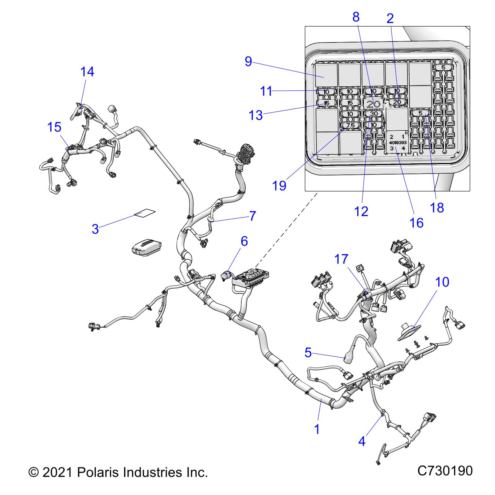 Part Number : 2416880 HARNESS-CHASSIS PS TRC NORDIC