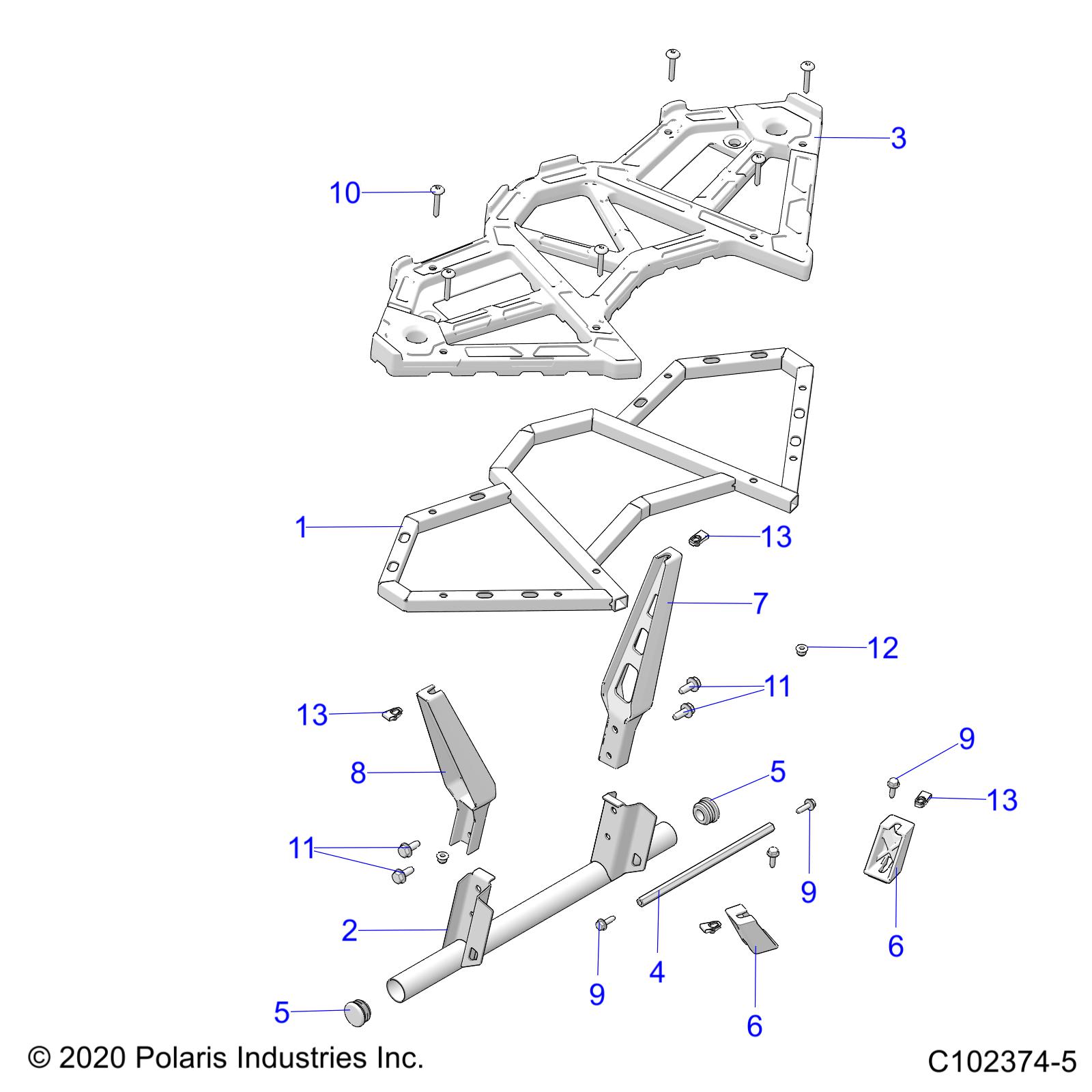 Foto diagrama Polaris que contem a peça 5450305