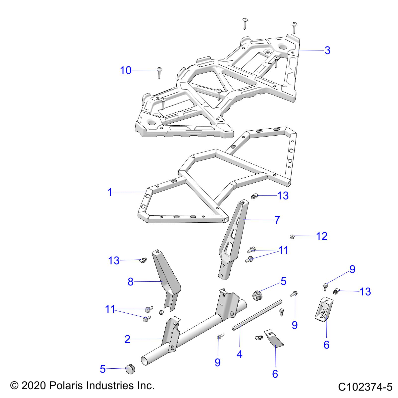 Foto diagrama Polaris que contem a peça 5639281