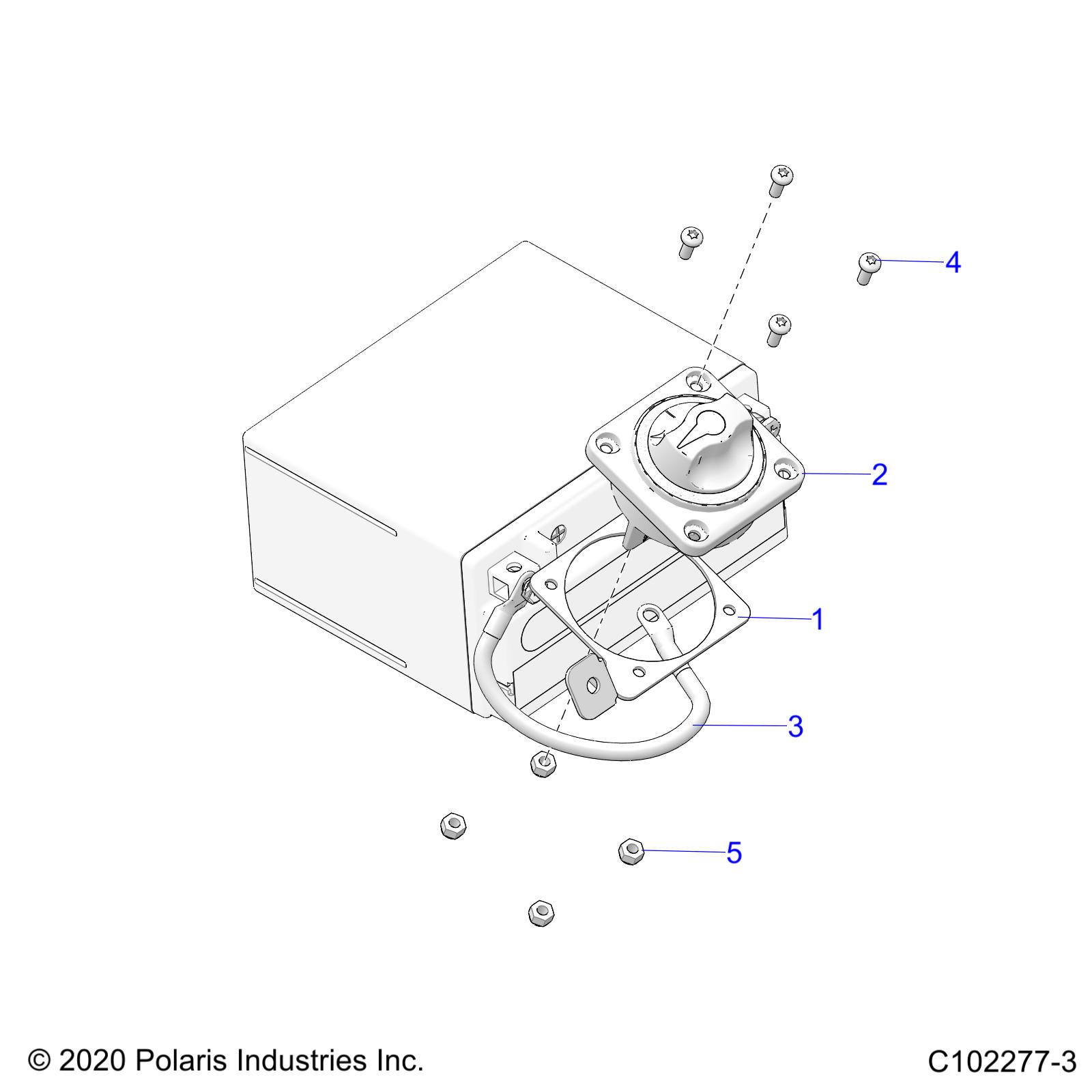 Part Number : 5262293-458 BRKT-BATTERY ISOL 300A TRC BLK