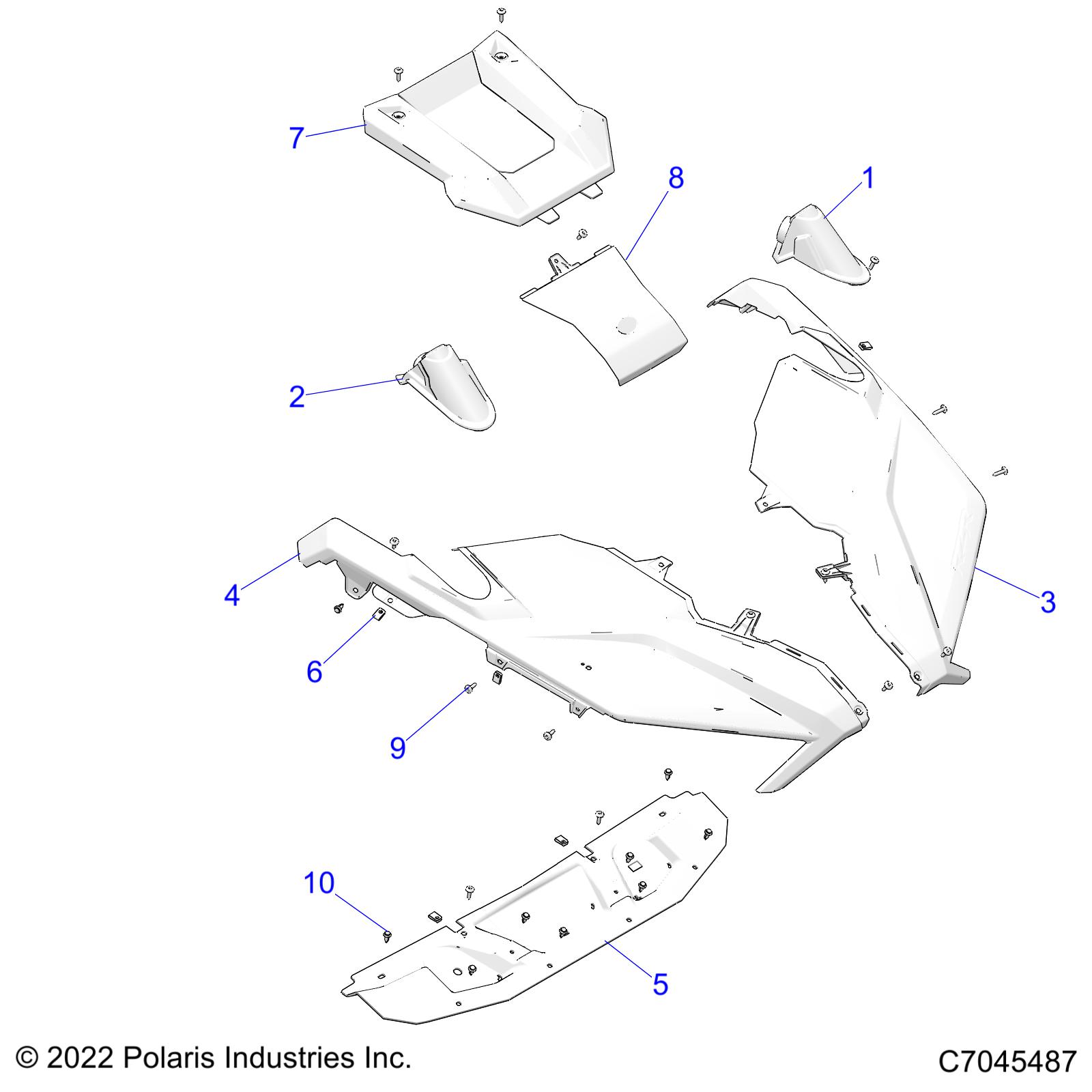 Foto diagrama Polaris que contem a peça 5417289