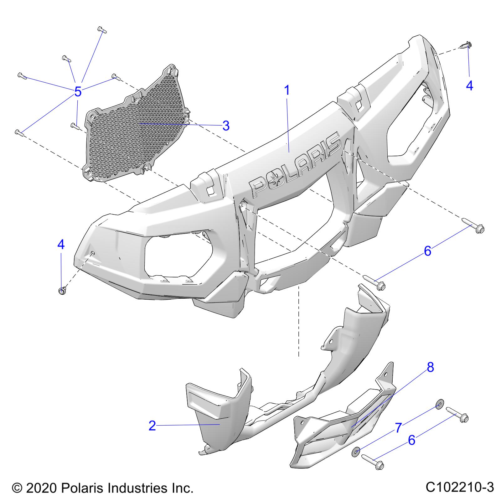 Foto diagrama Polaris que contem a peça 5437424-070