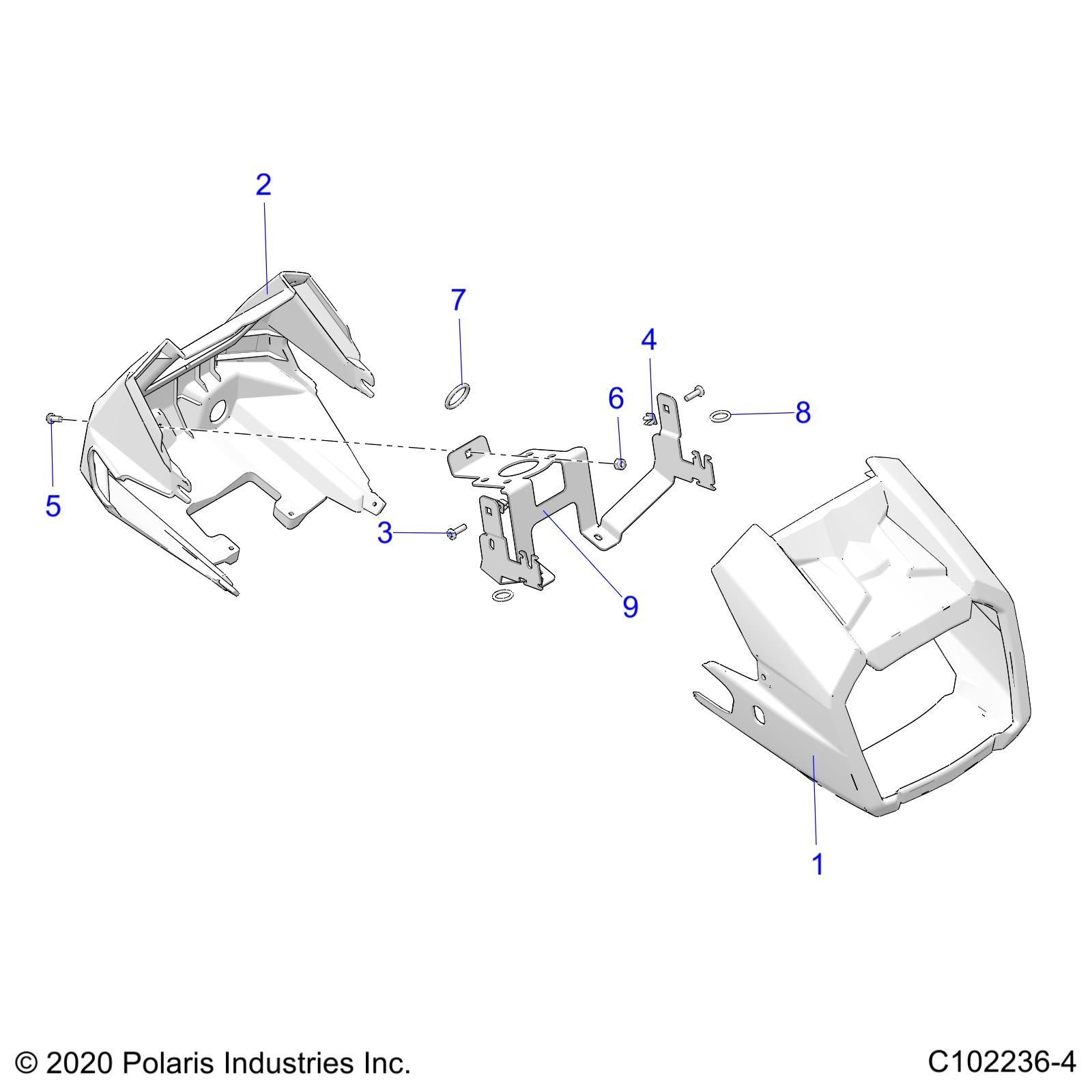 Part Number : 5451313-714 POD-HDLT FRONT PNTD N.BRONZE