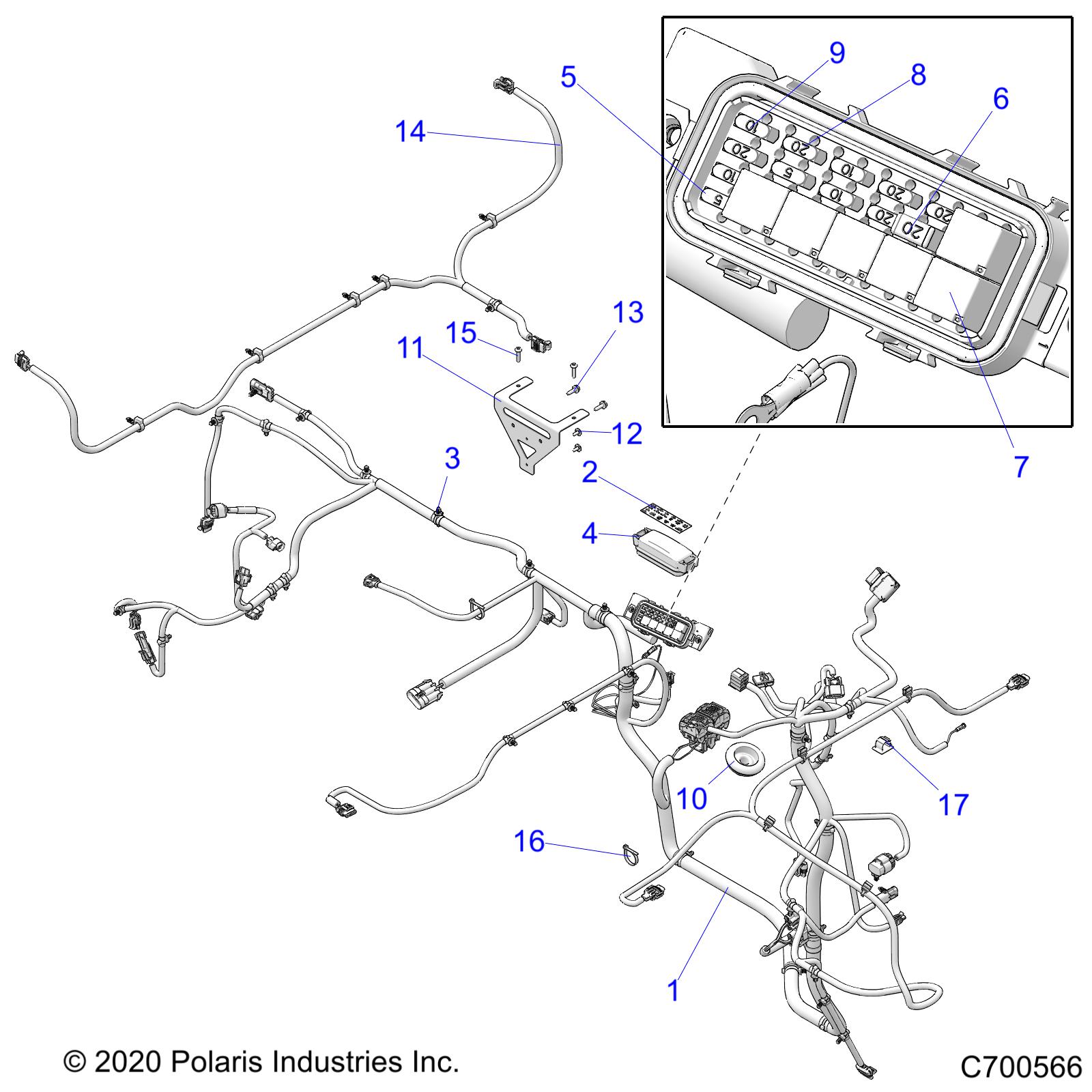 Part Number : 2414987 HARNESS-CHASSIS CREW 570 EPS