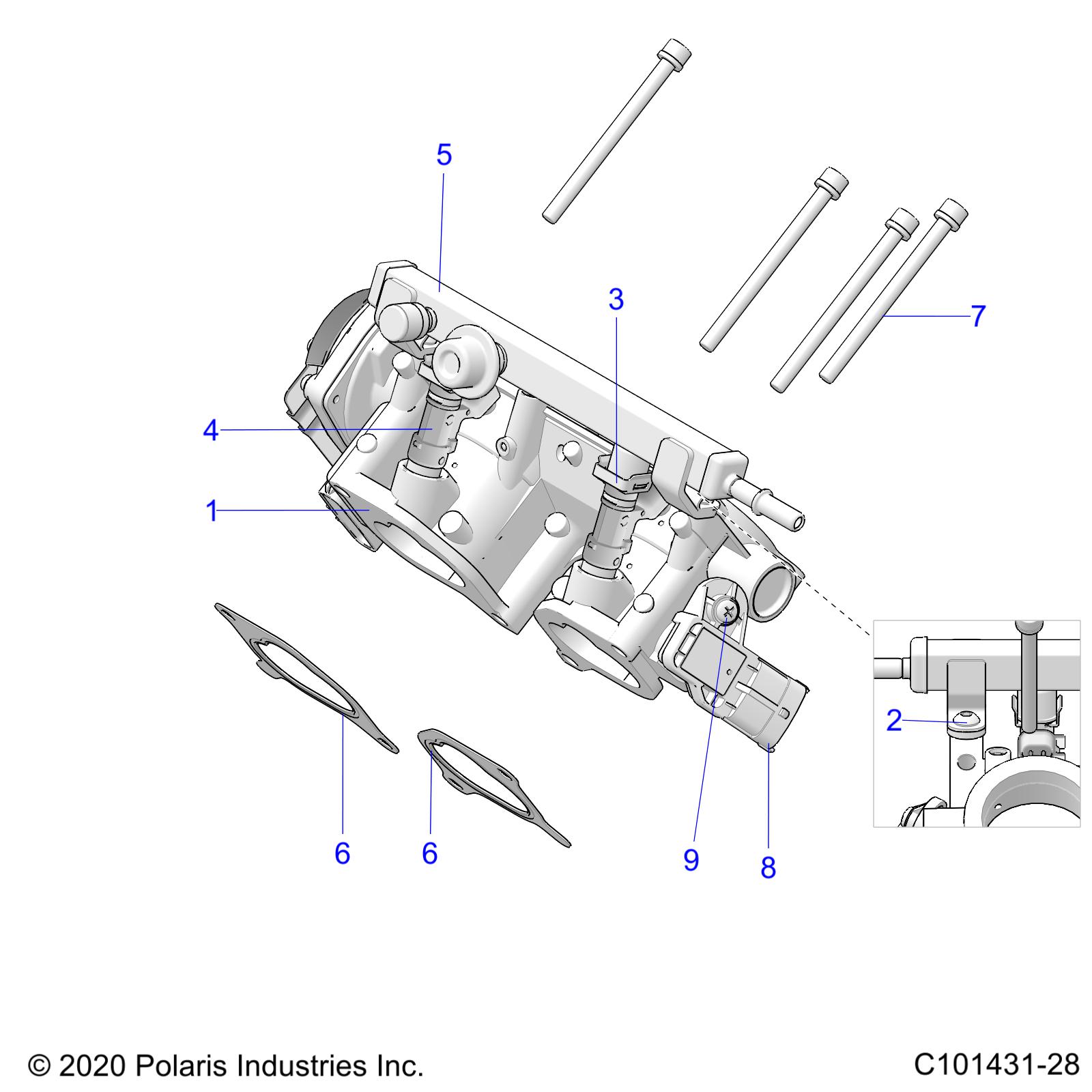 Foto diagrama Polaris que contem a peça 3131753