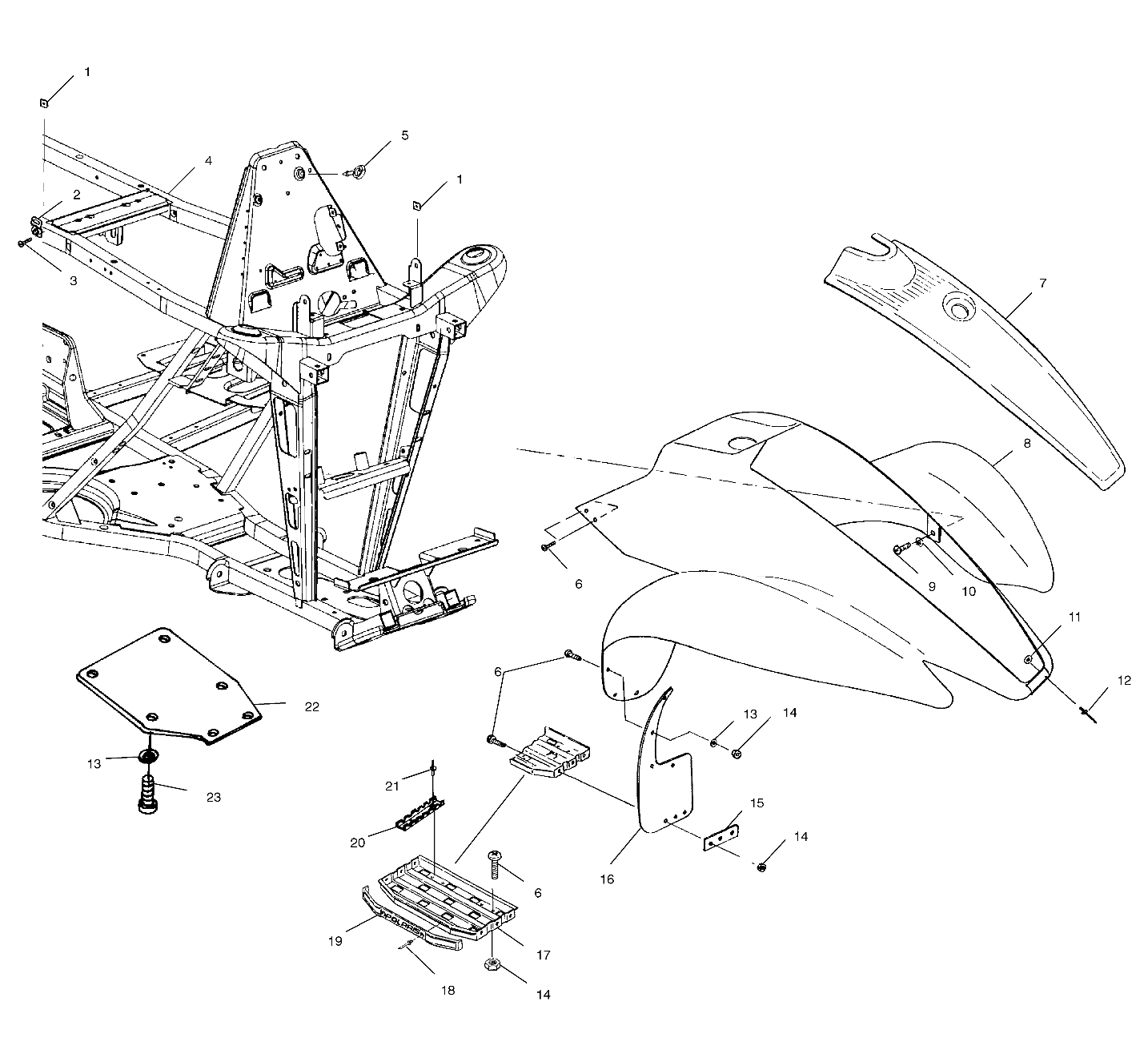 Foto diagrama Polaris que contem a peça 5431875-136
