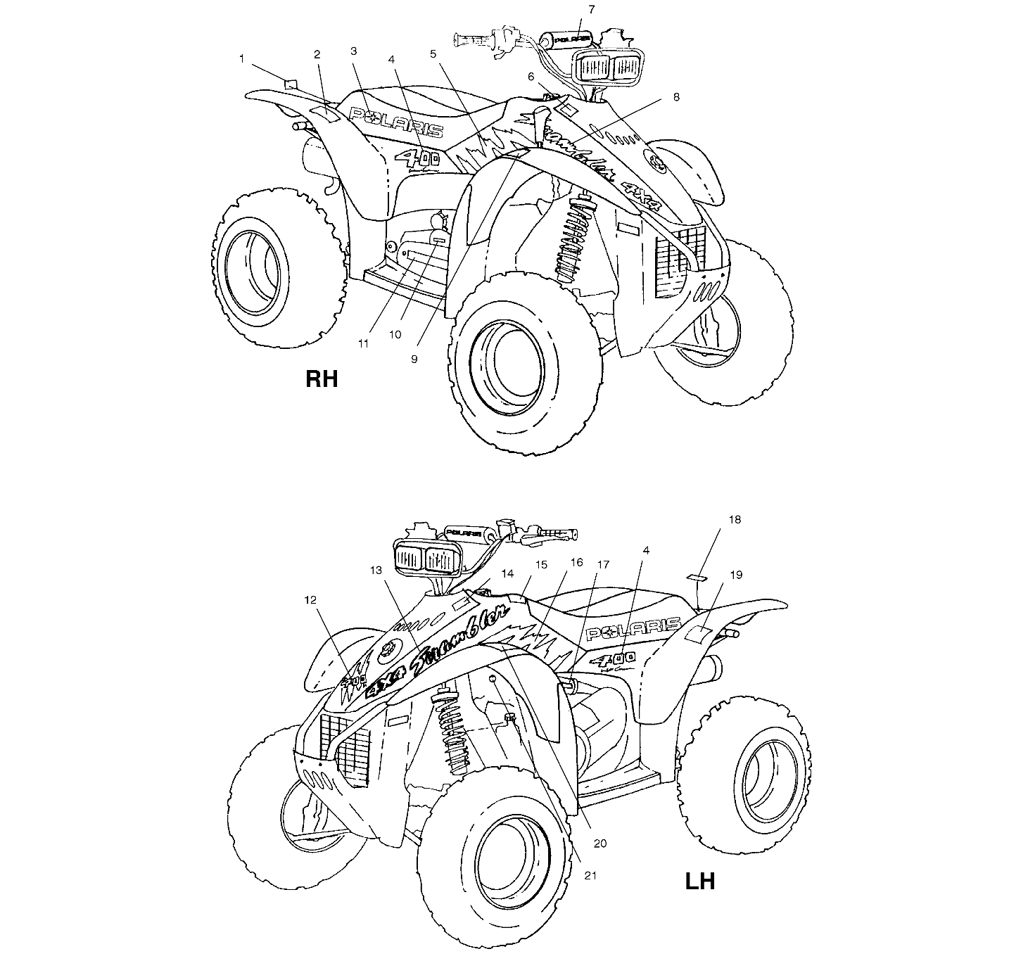 Foto diagrama Polaris que contem a peça 7077843