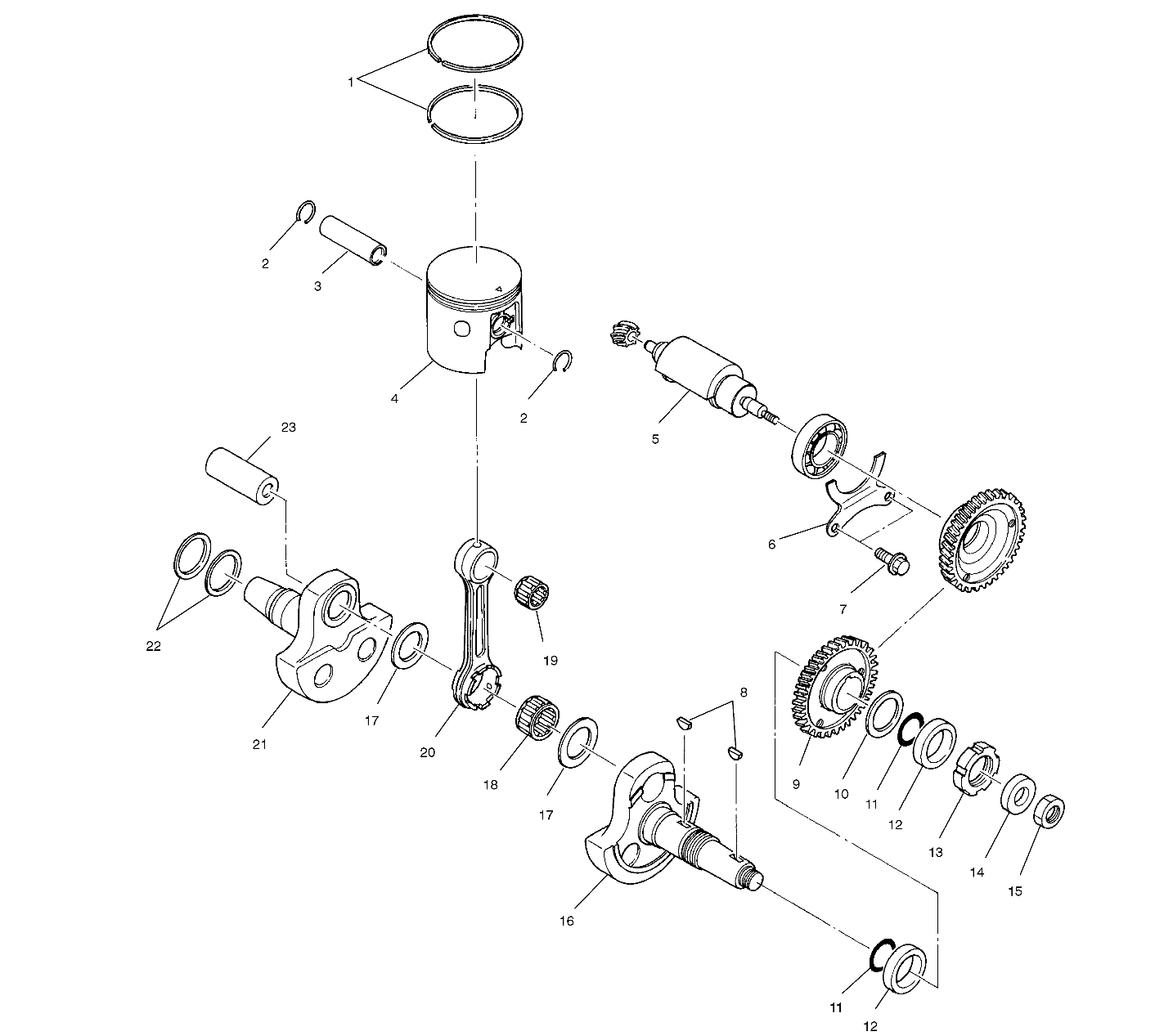 Foto diagrama Polaris que contem a peça 3084159