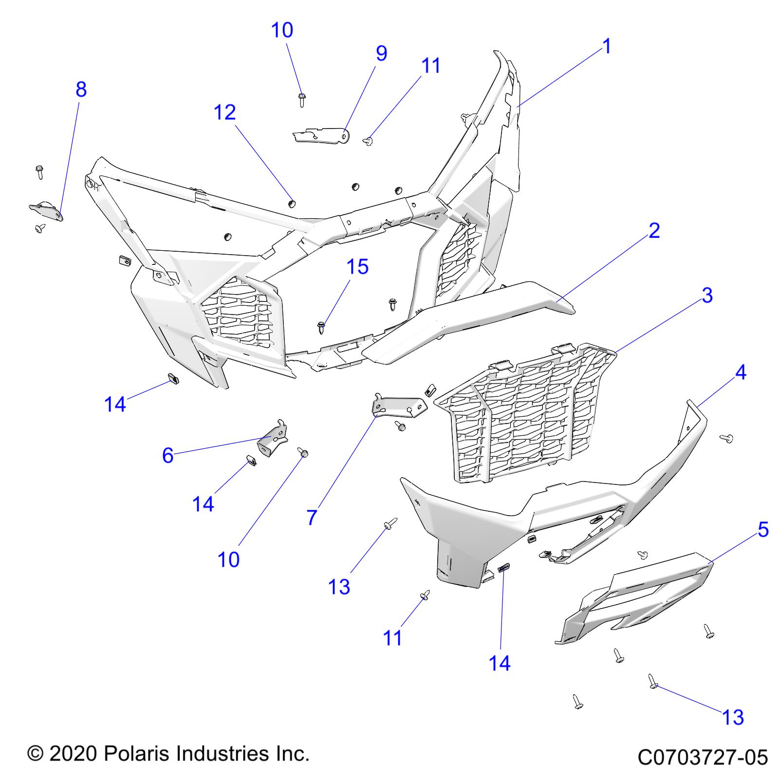Foto diagrama Polaris que contem a peça 5456161-070