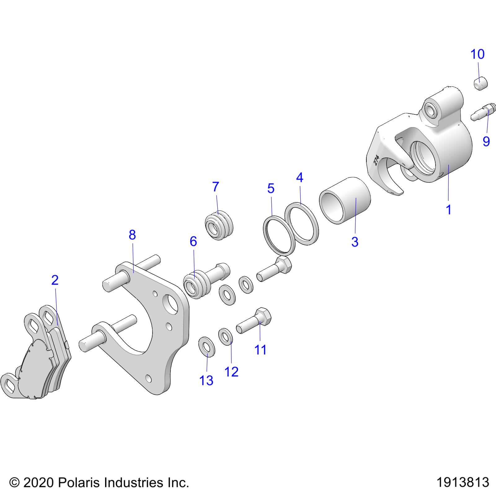 Foto diagrama Polaris que contem a peça 7558402