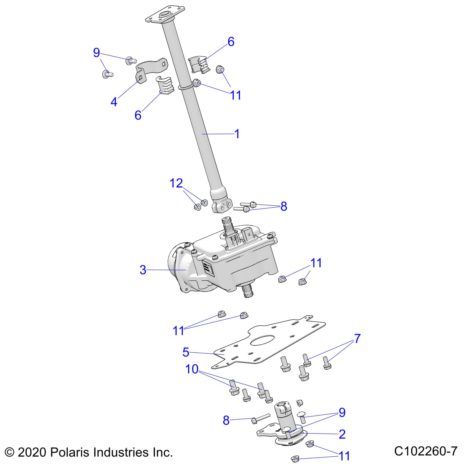 Part Number : 1824678-329 STEERING POST WELD  UPPER  BLA