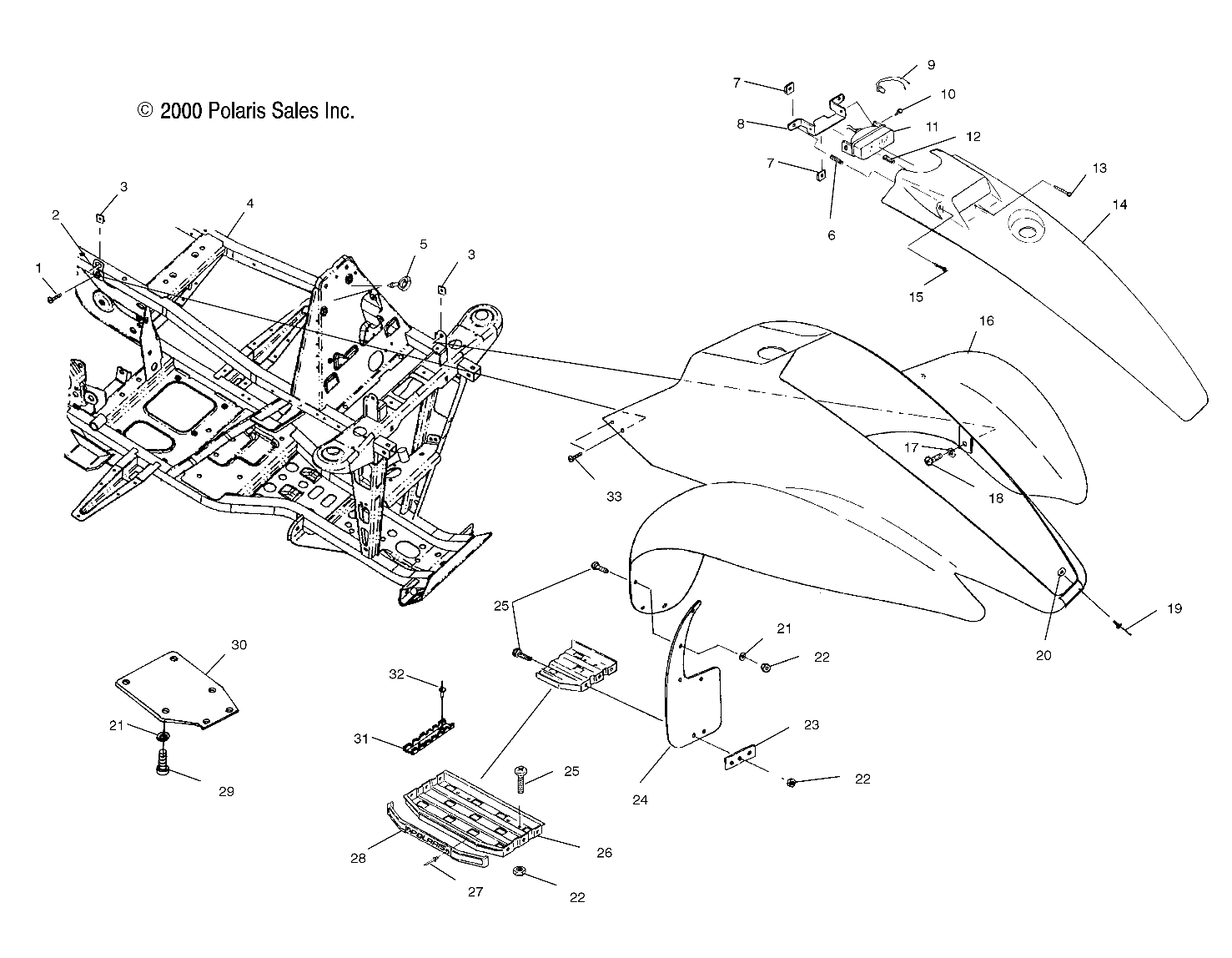 Foto diagrama Polaris que contem a peça 1012772-067