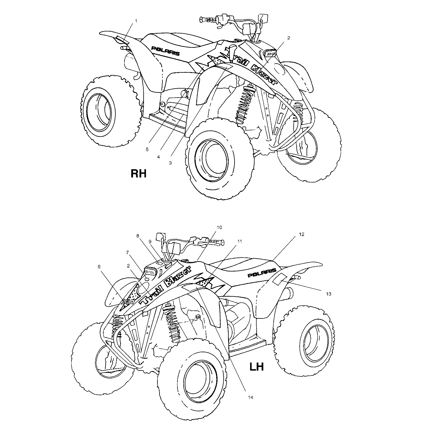 Foto diagrama Polaris que contem a peça 7075725