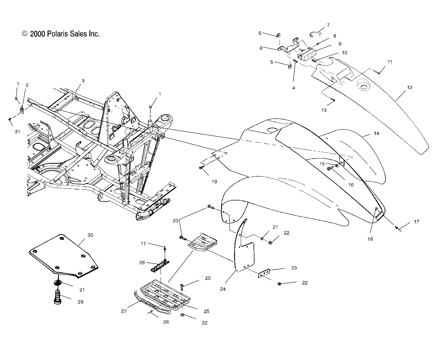 Foto diagrama Polaris que contem a peça 5224718-067