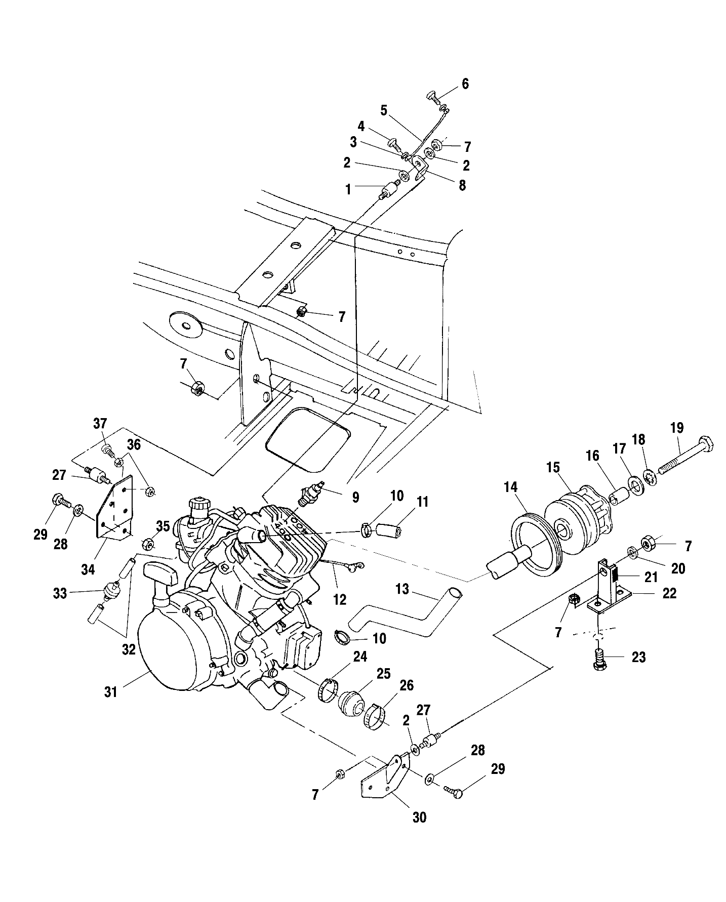 Foto diagrama Polaris que contem a peça 5411637