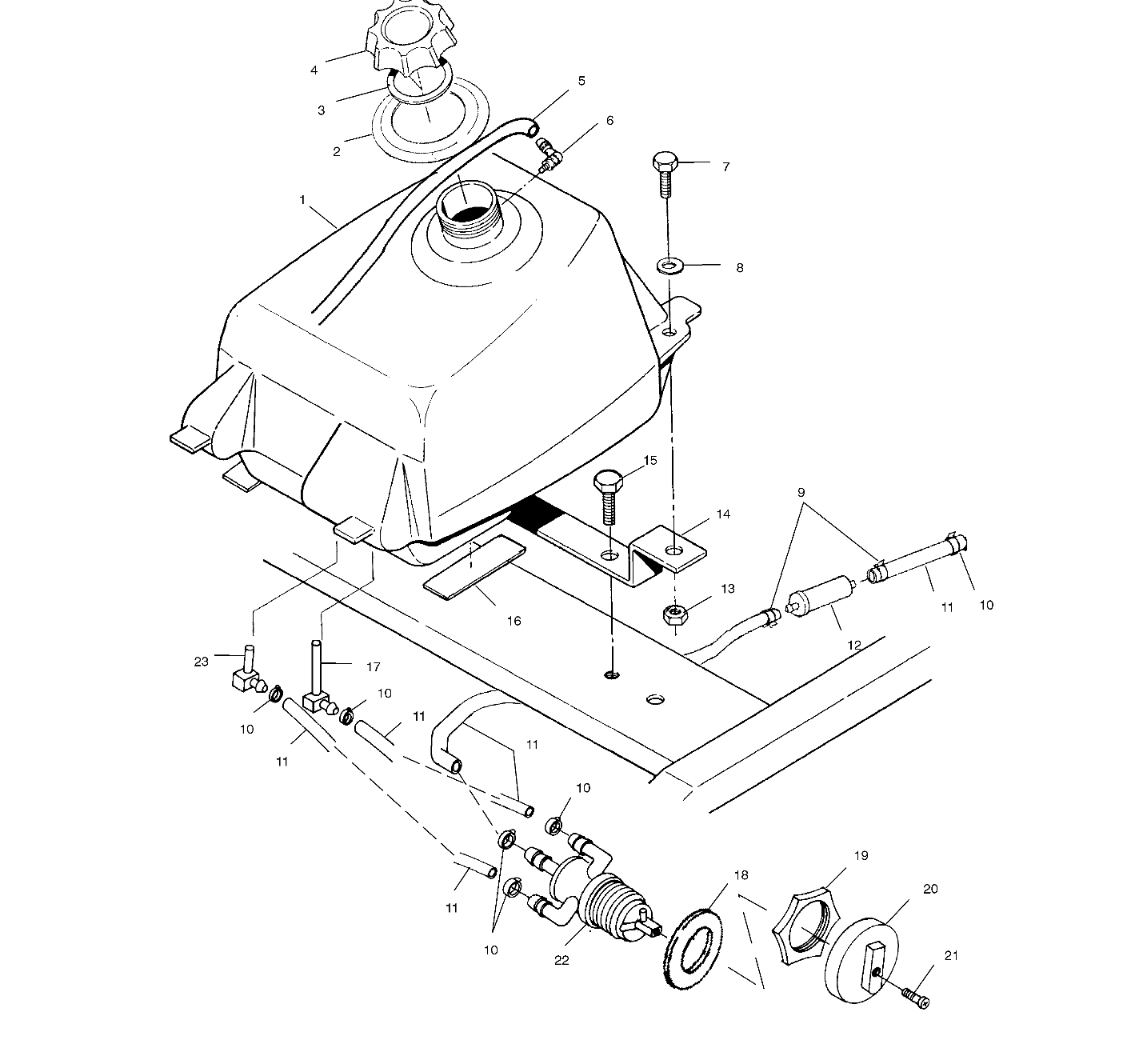 Foto diagrama Polaris que contem a peça 8360026