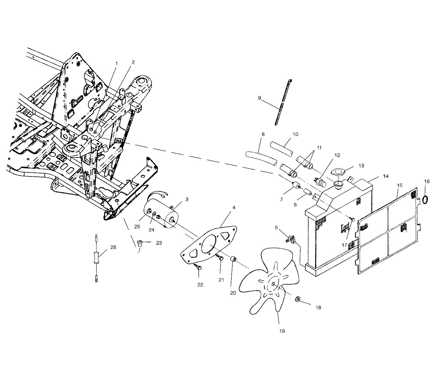 Foto diagrama Polaris que contem a peça 2410141