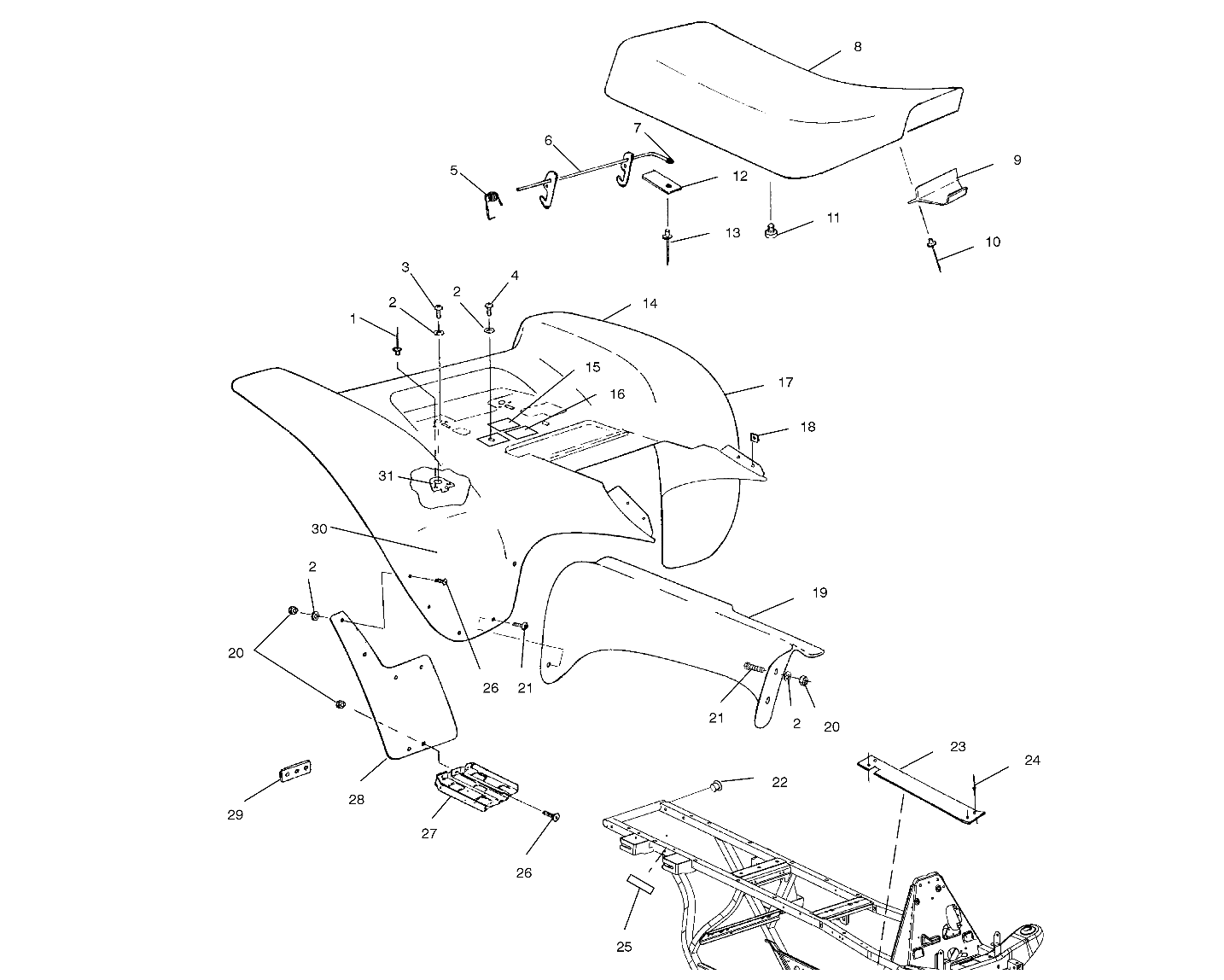 Foto diagrama Polaris que contem a peça 2632275