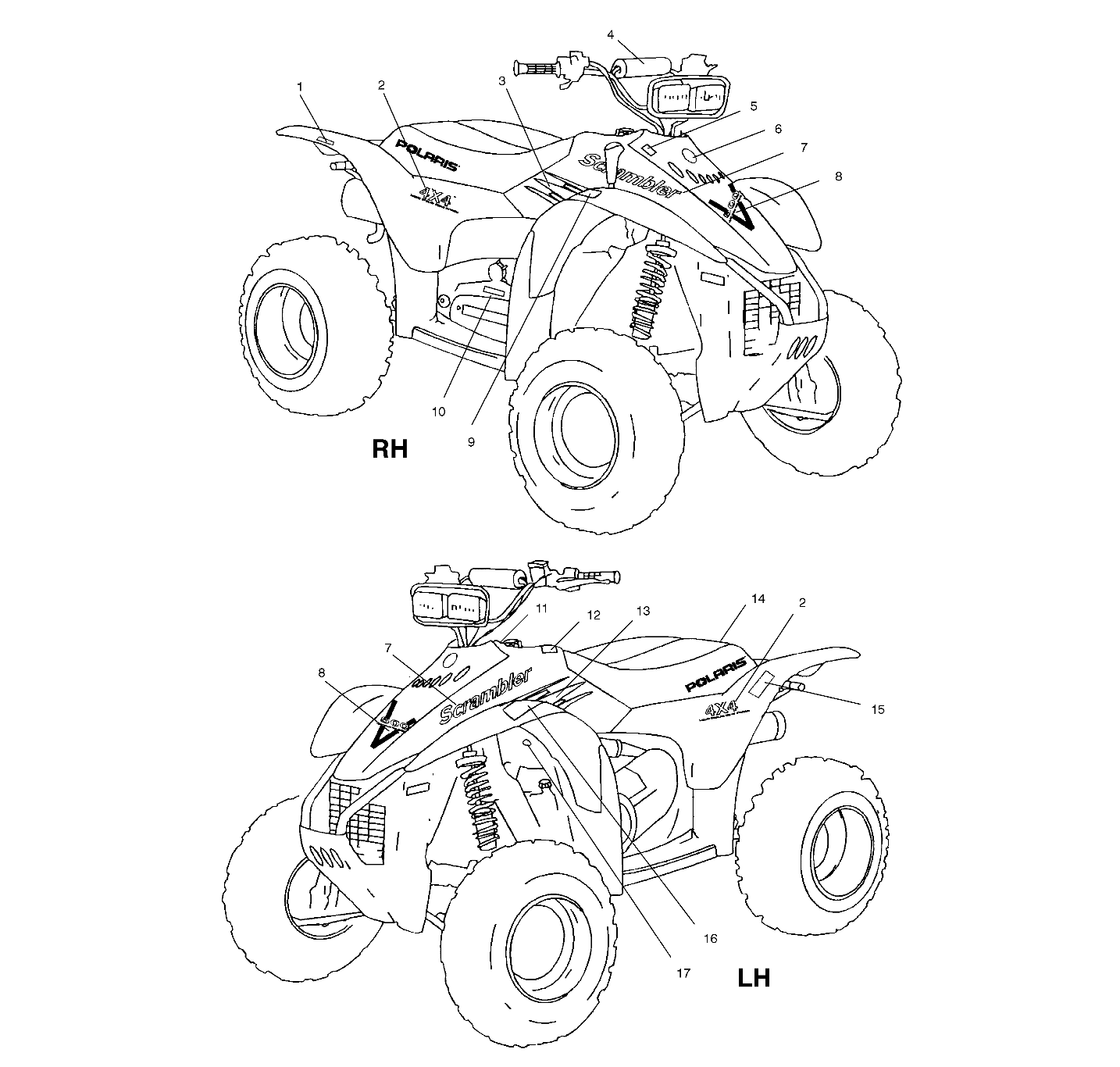 Part Number : 7078435 DECAL-FR CVR  500 L/C 4STROKE