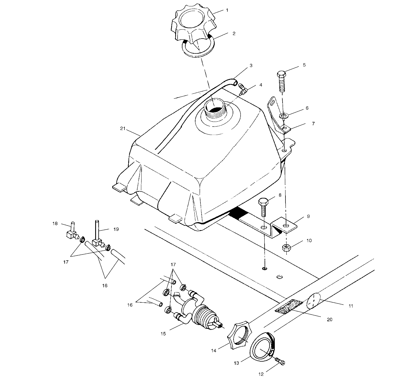 Part Number : 7052276 VLV FUEL 3WAY 60DEG OUTLET