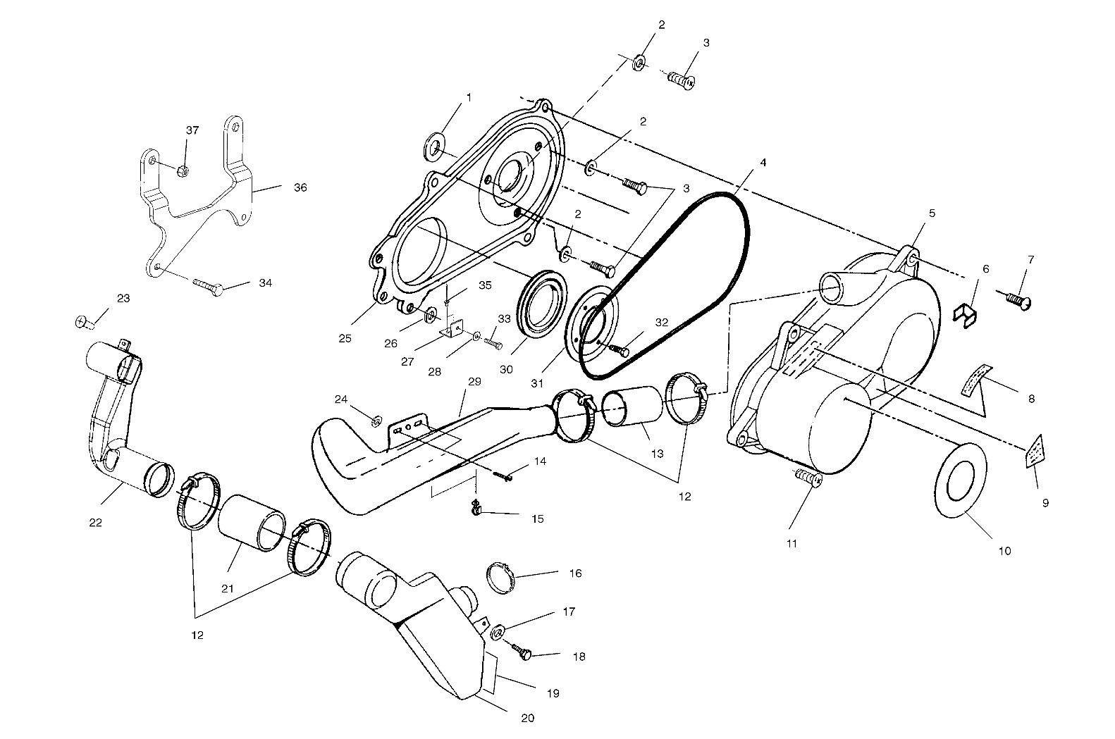 Part Number : 5433450 DUCT CLUTCH INLET