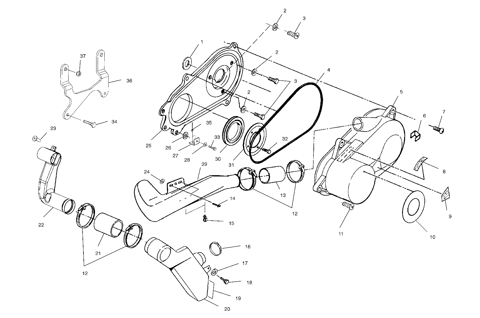 Part Number : 5411822 BOOT CLUTCH AIR INLET UPPER