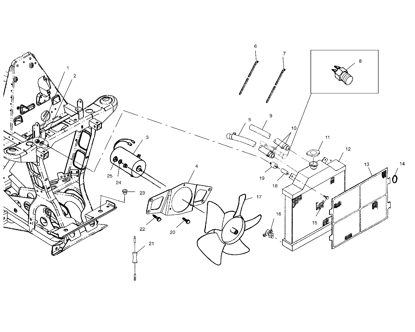 Foto diagrama Polaris que contem a peça 5431760