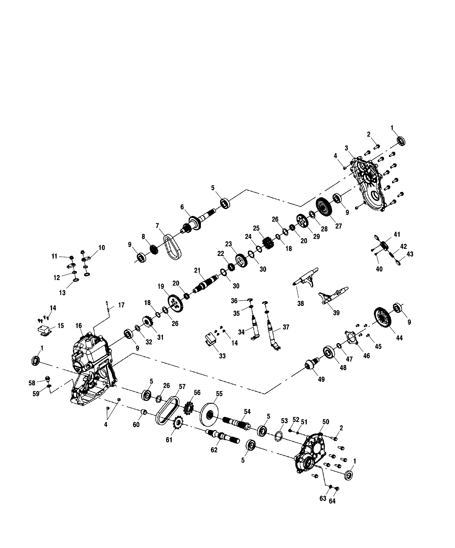 Foto diagrama Polaris que contem a peça 1341252