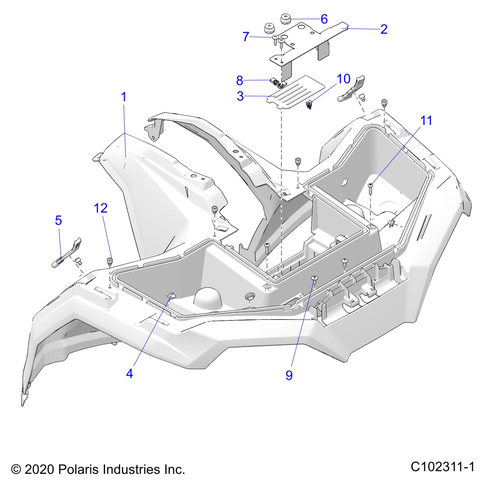 Part Number : 2209429 K-CAB-FRONT ZUG WHT LTNG