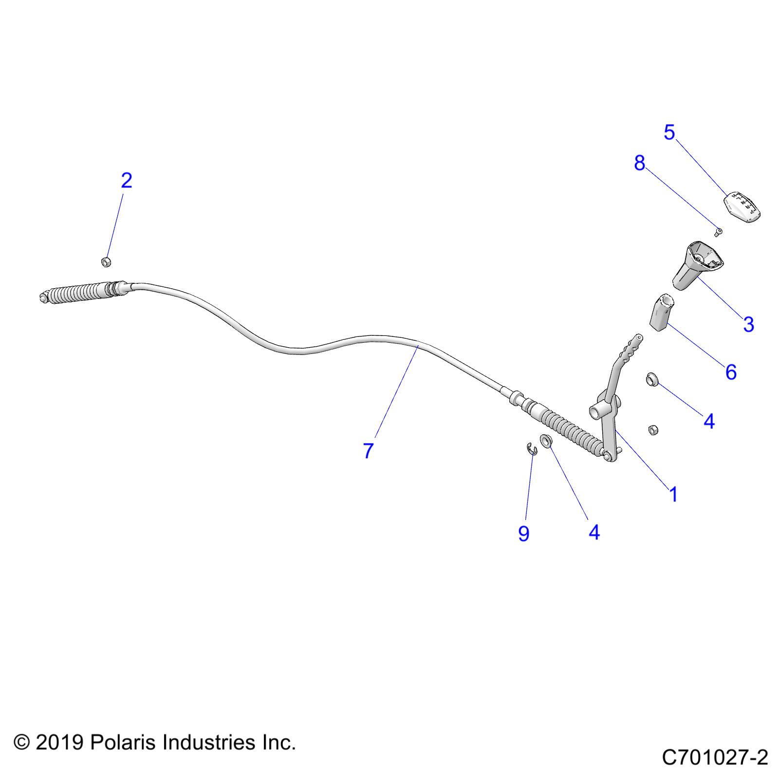 Foto diagrama Polaris que contem a peça 7081921