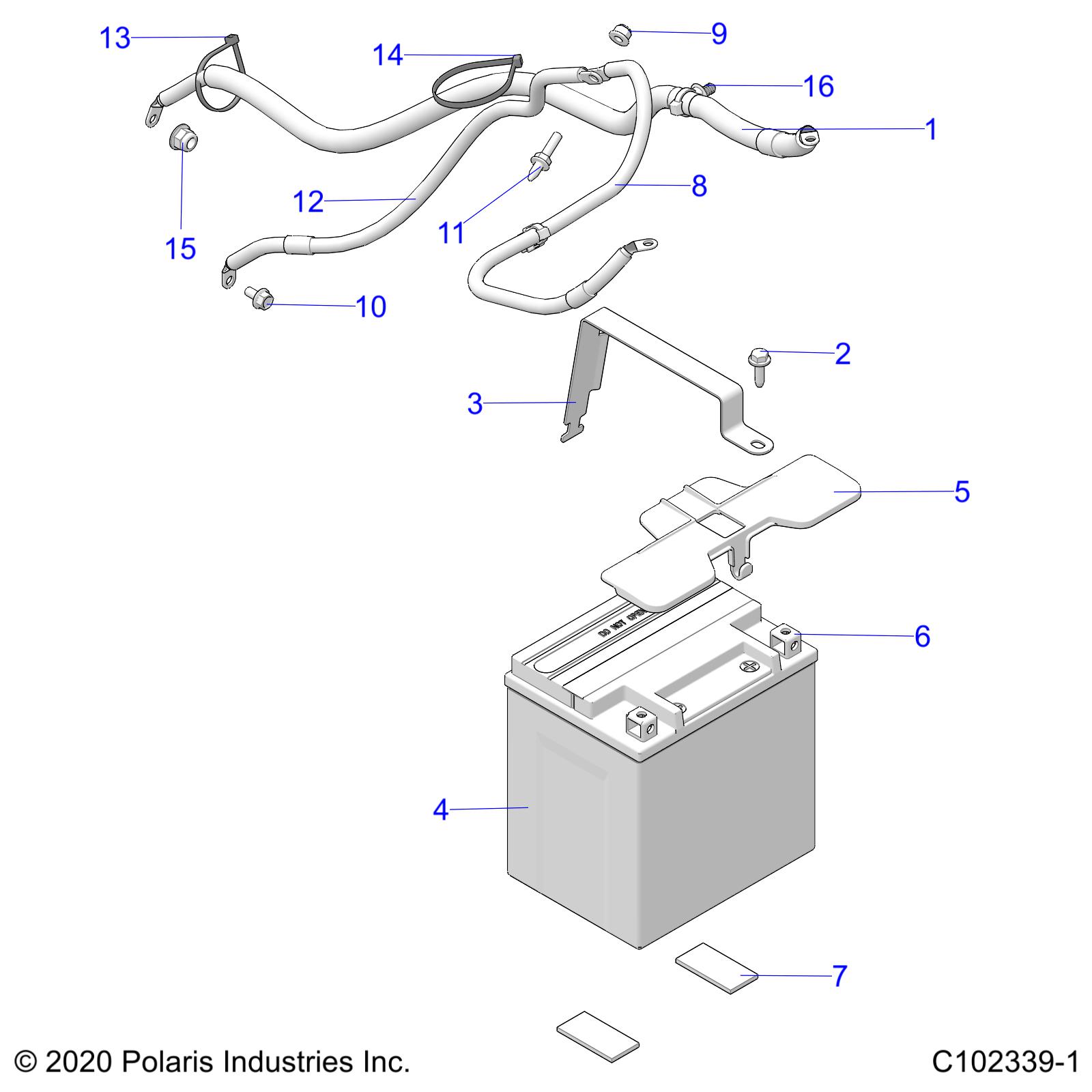 Part Number : 5268020 BRKT-BATTERY STRAP 30A-H ATV