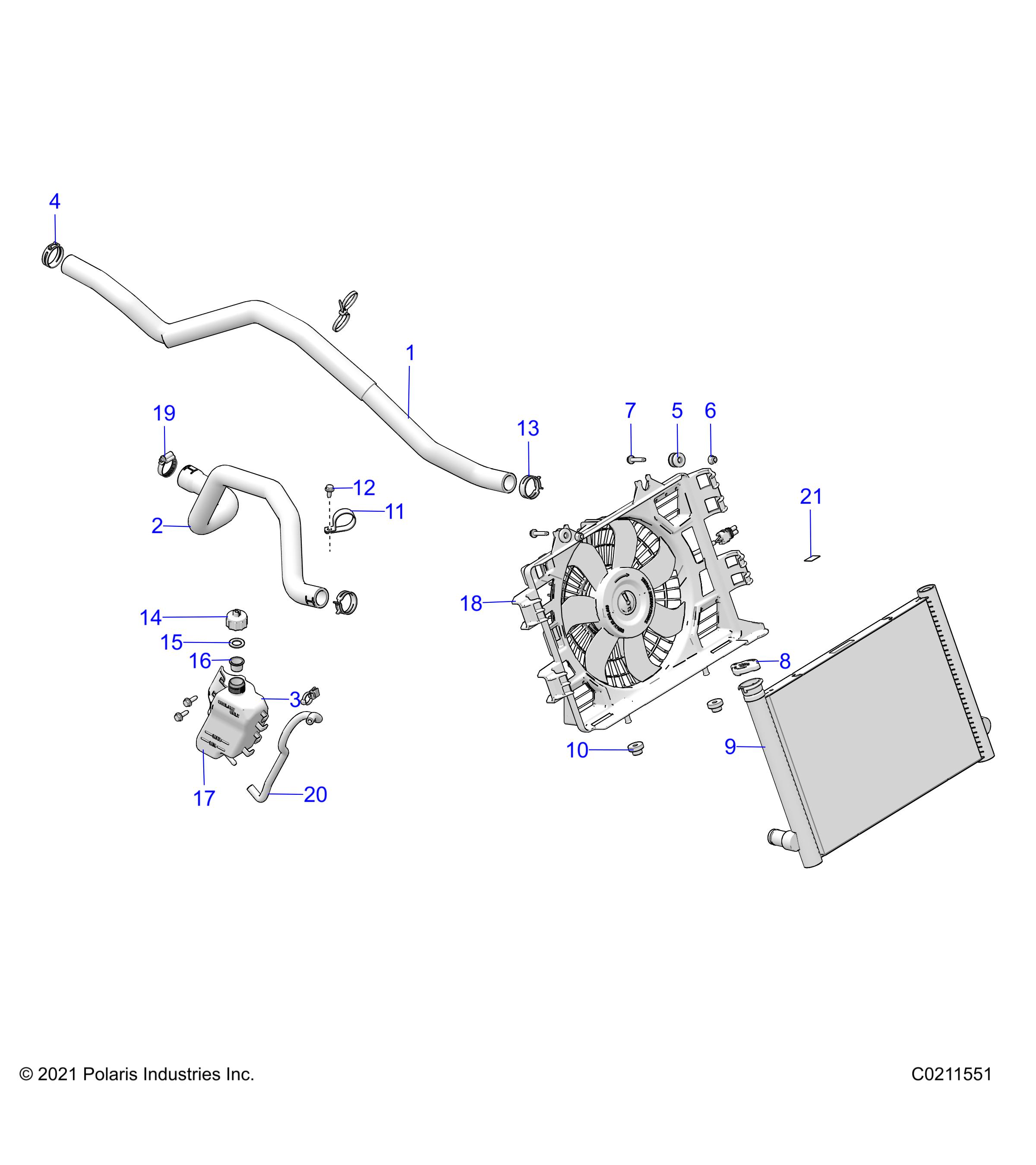 Part Number : 5414392 HOSE-RADIATOR ENGINE OUT 25MM