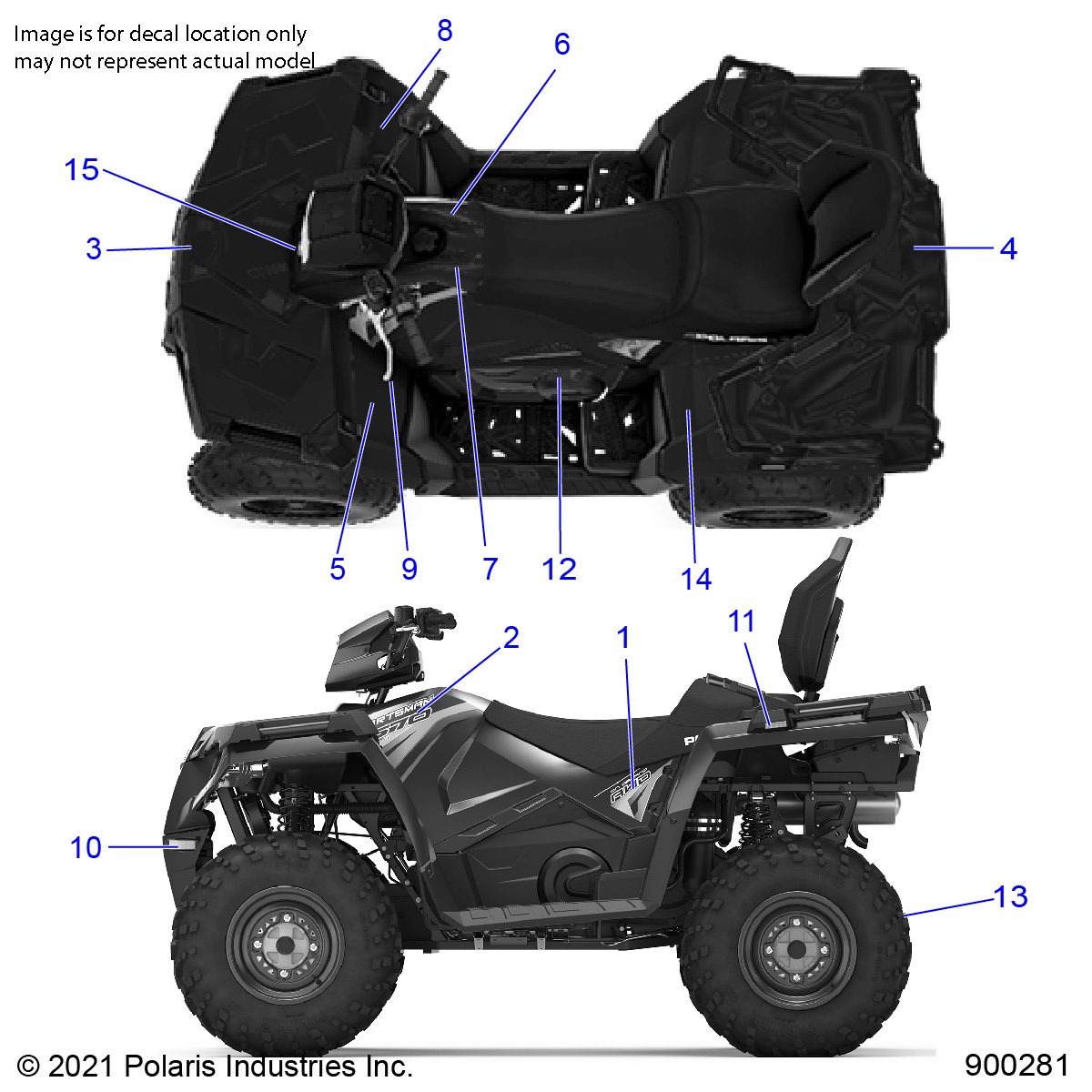 Foto diagrama Polaris que contem a peça 7174159