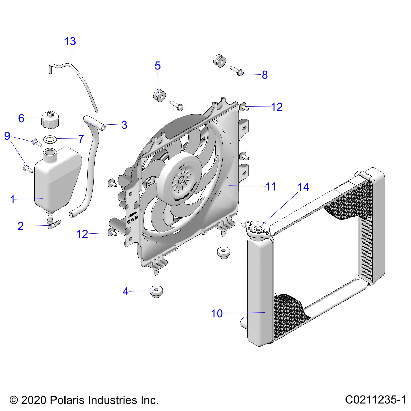 Foto diagrama Polaris que contem a peça 1240694