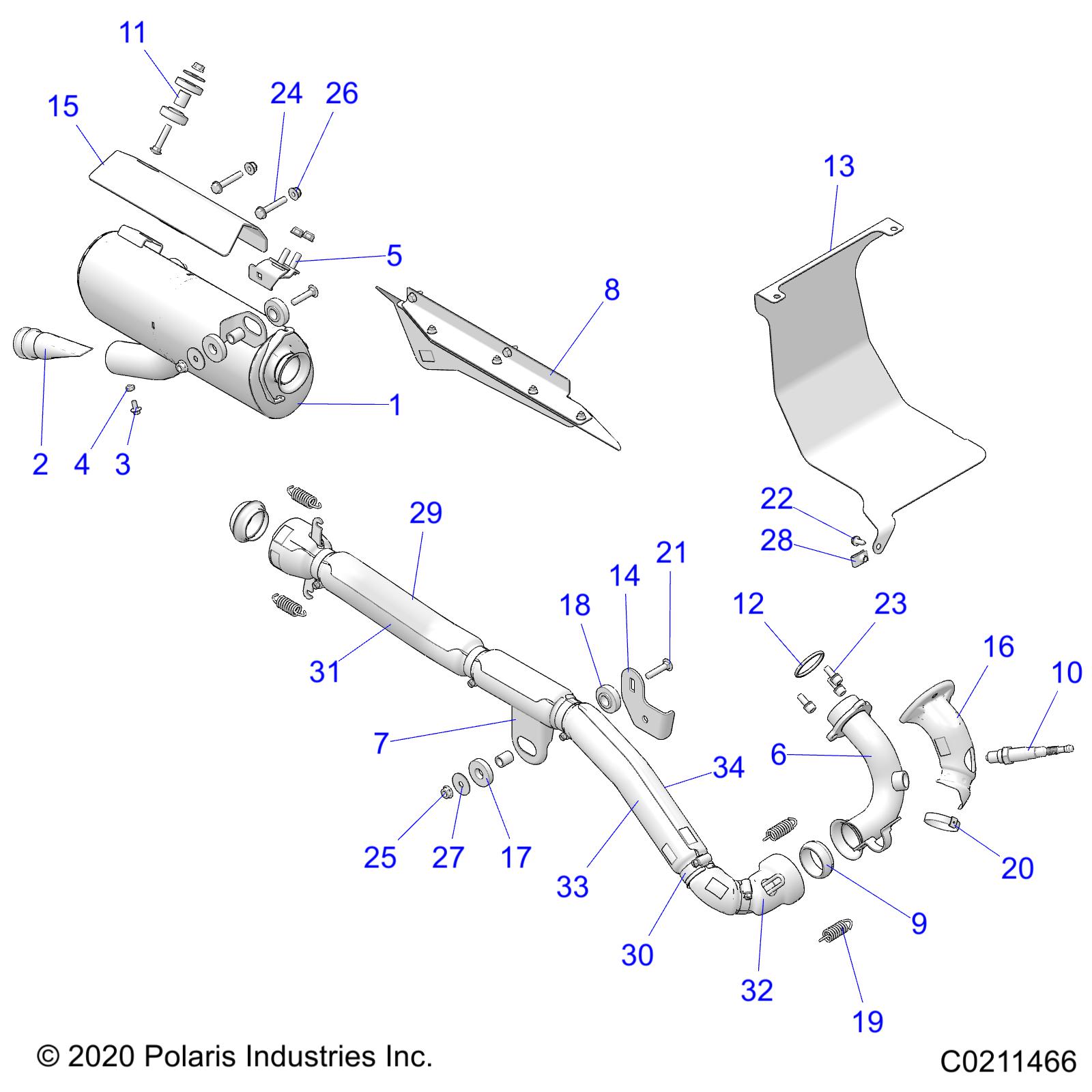 Foto diagrama Polaris que contem a peça 2638121