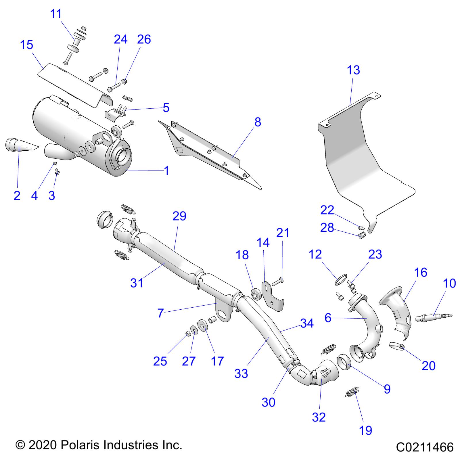 Foto diagrama Polaris que contem a peça 1263313