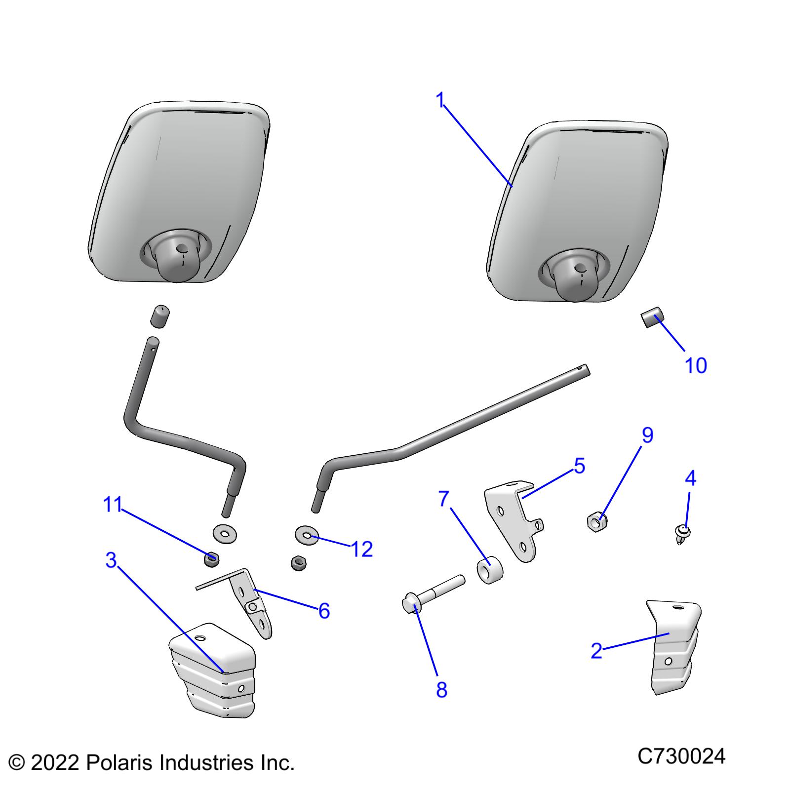 Part Number : 5454670-070 COVER MIRROR BRACKET LH BLK