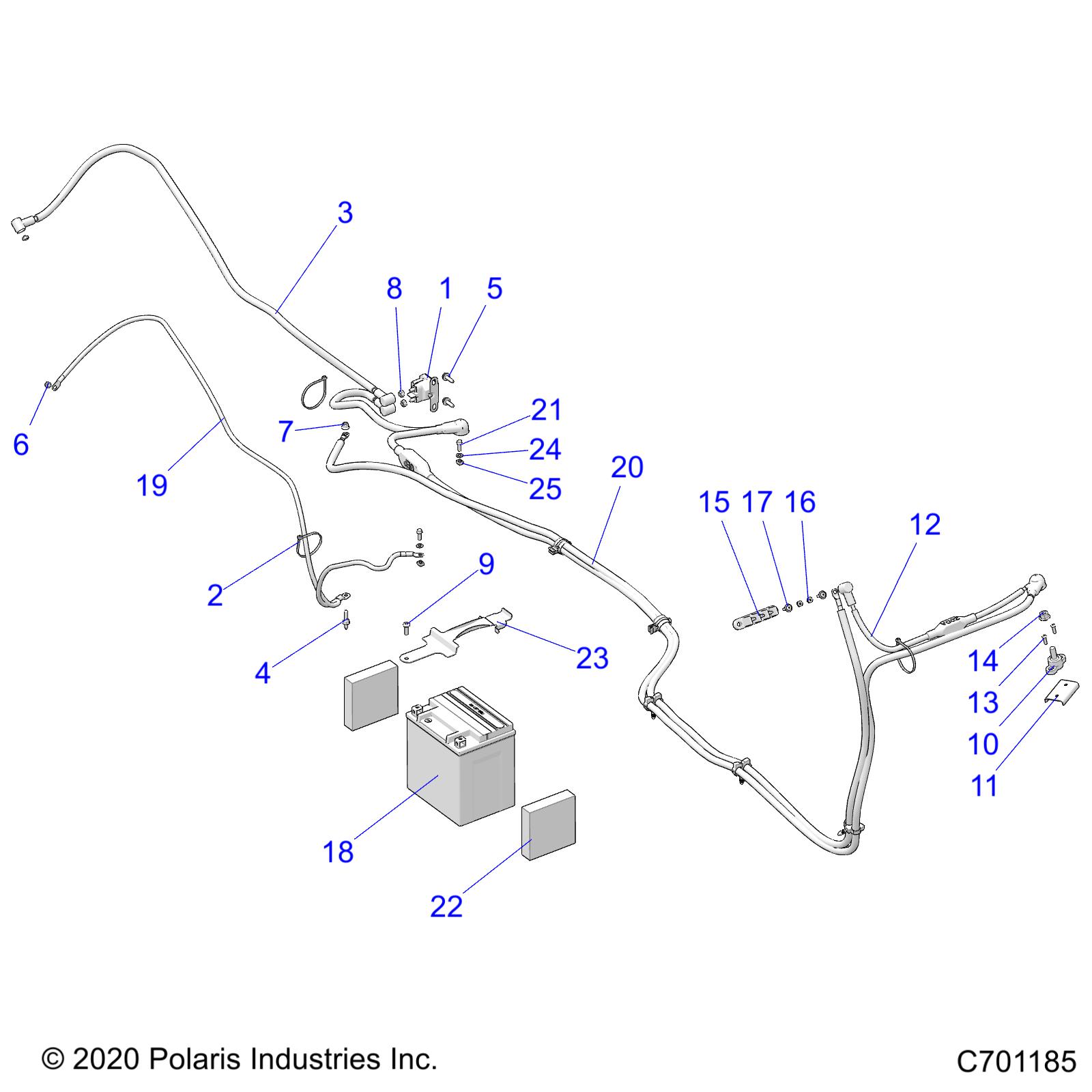 Foto diagrama Polaris que contem a peça 5260220-458