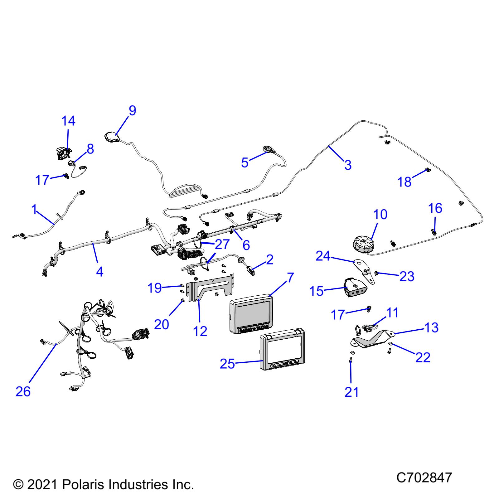 Foto diagrama Polaris que contem a peça 3286917