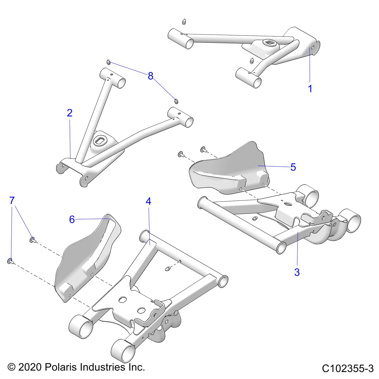 Foto diagrama Polaris que contem a peça 1014321-067