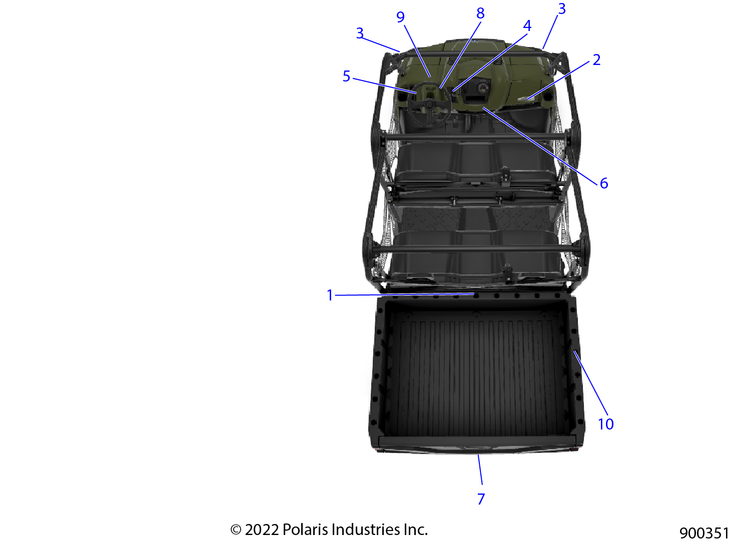 Foto diagrama Polaris que contem a peça 7179981